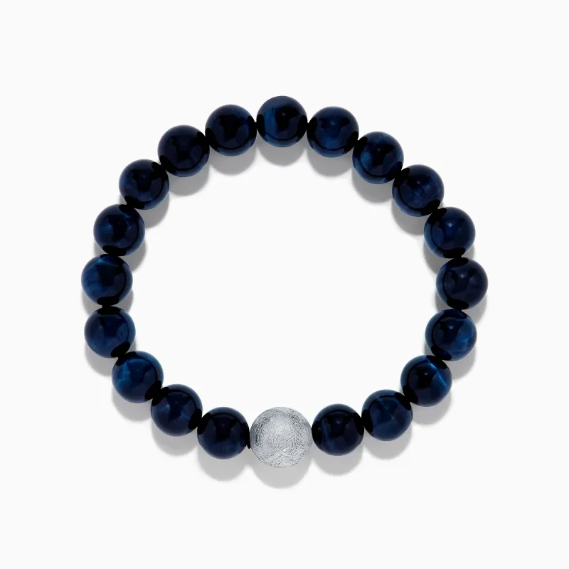 Men's Tiger's Eye and Meteorite Beaded 8" String Bracelet sold by Effy