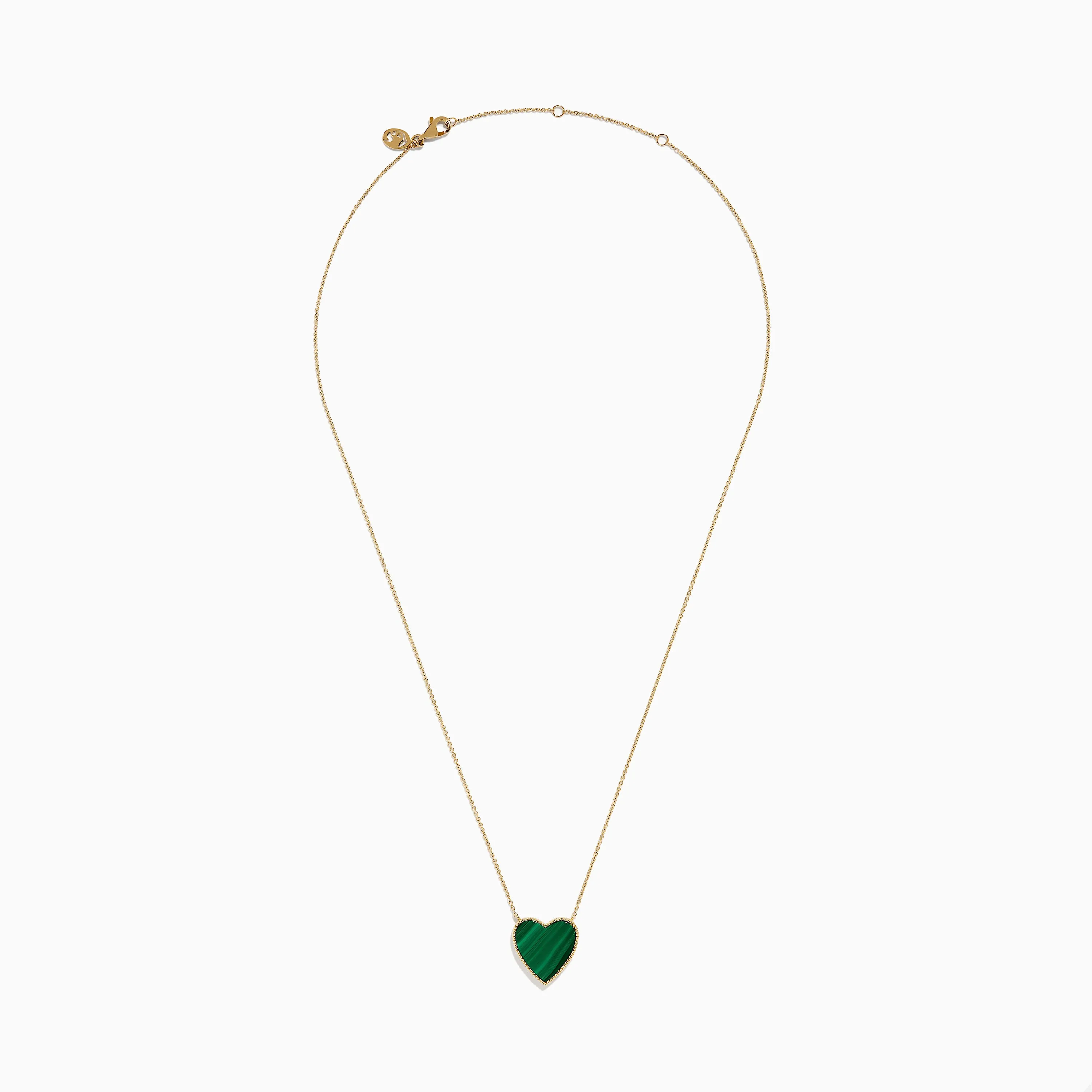 14K Gold Malachite and Diamond Reversible Heart Necklace sold by Effy product image thumbnail 3
