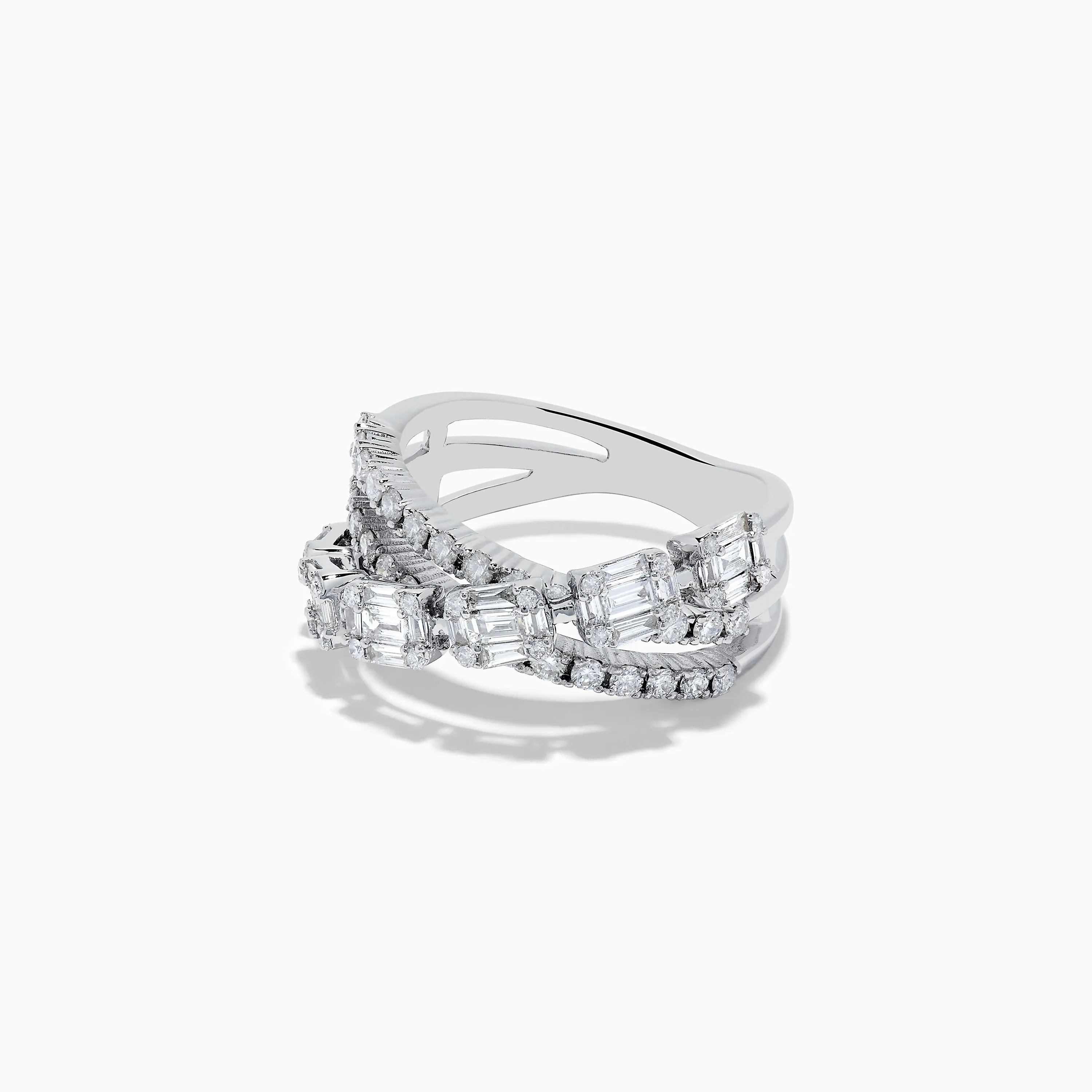 Classique 14K White Gold Diamond Crossover Ring sold by Effy product image thumbnail 2