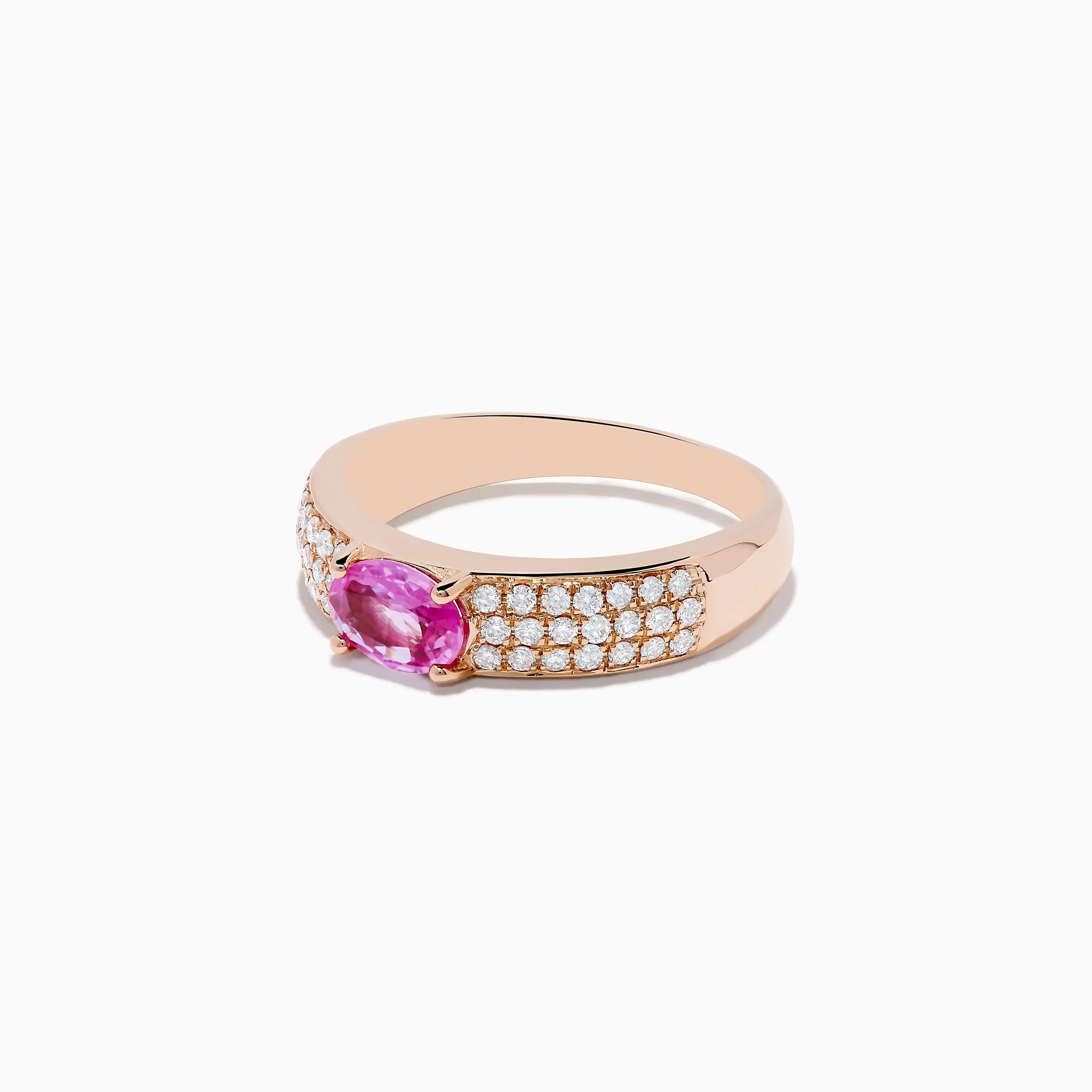 14K Rose Gold Pink Sapphire and Diamond Ring sold by Effy product image thumbnail 2