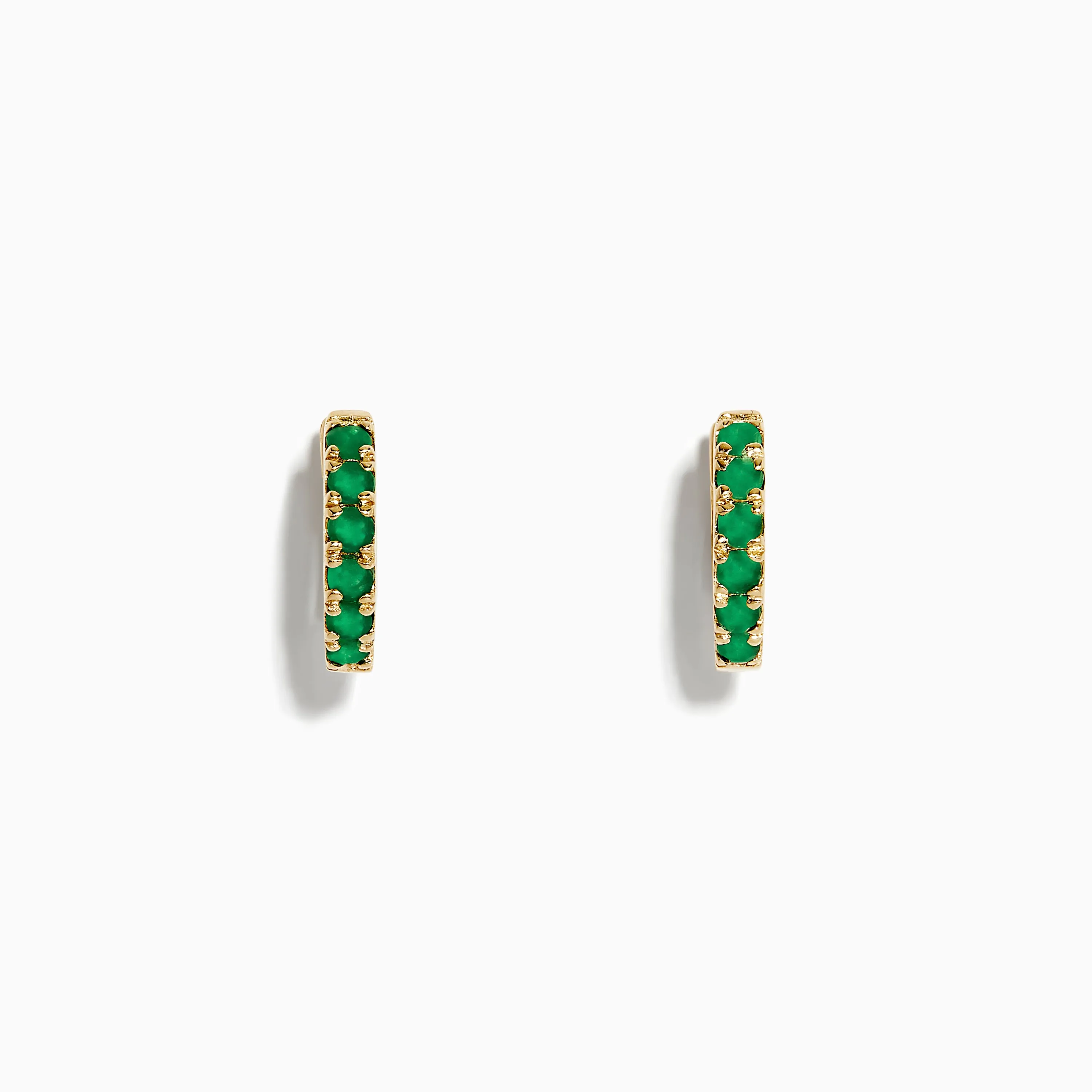 Brasilica 14K Yellow Gold Emerald Huggie Earrings sold by Effy