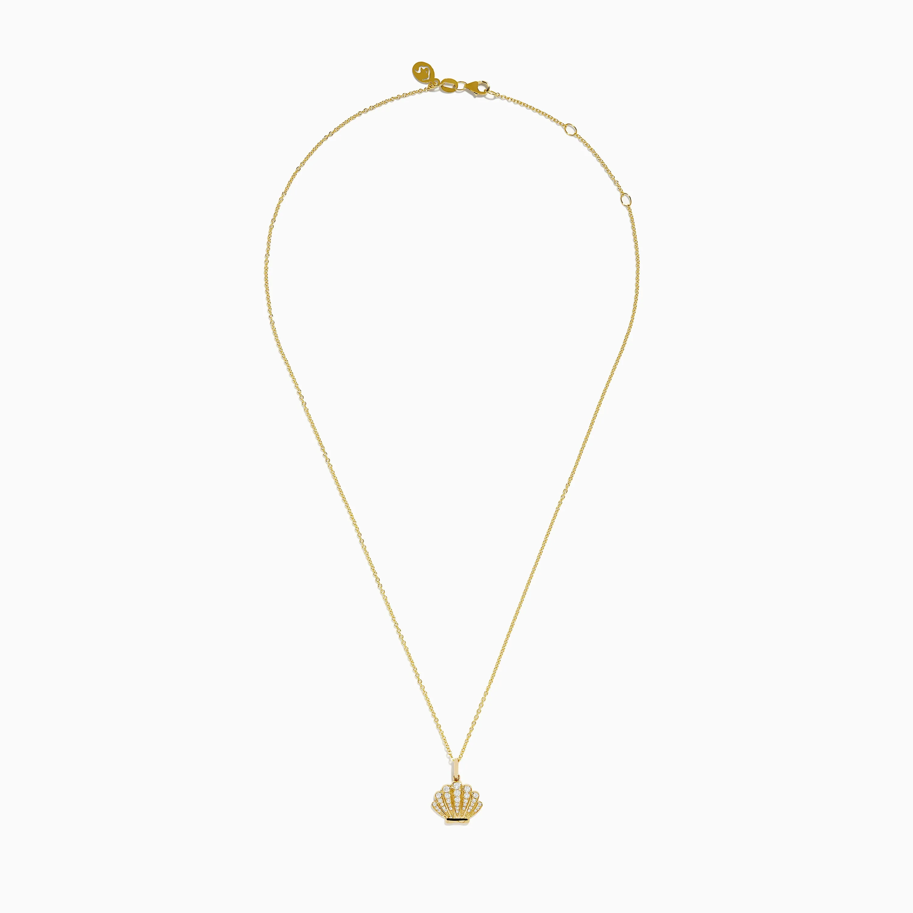 Seaside 14K Yellow Gold Diamond Seashell Pendant sold by Effy product image thumbnail 2