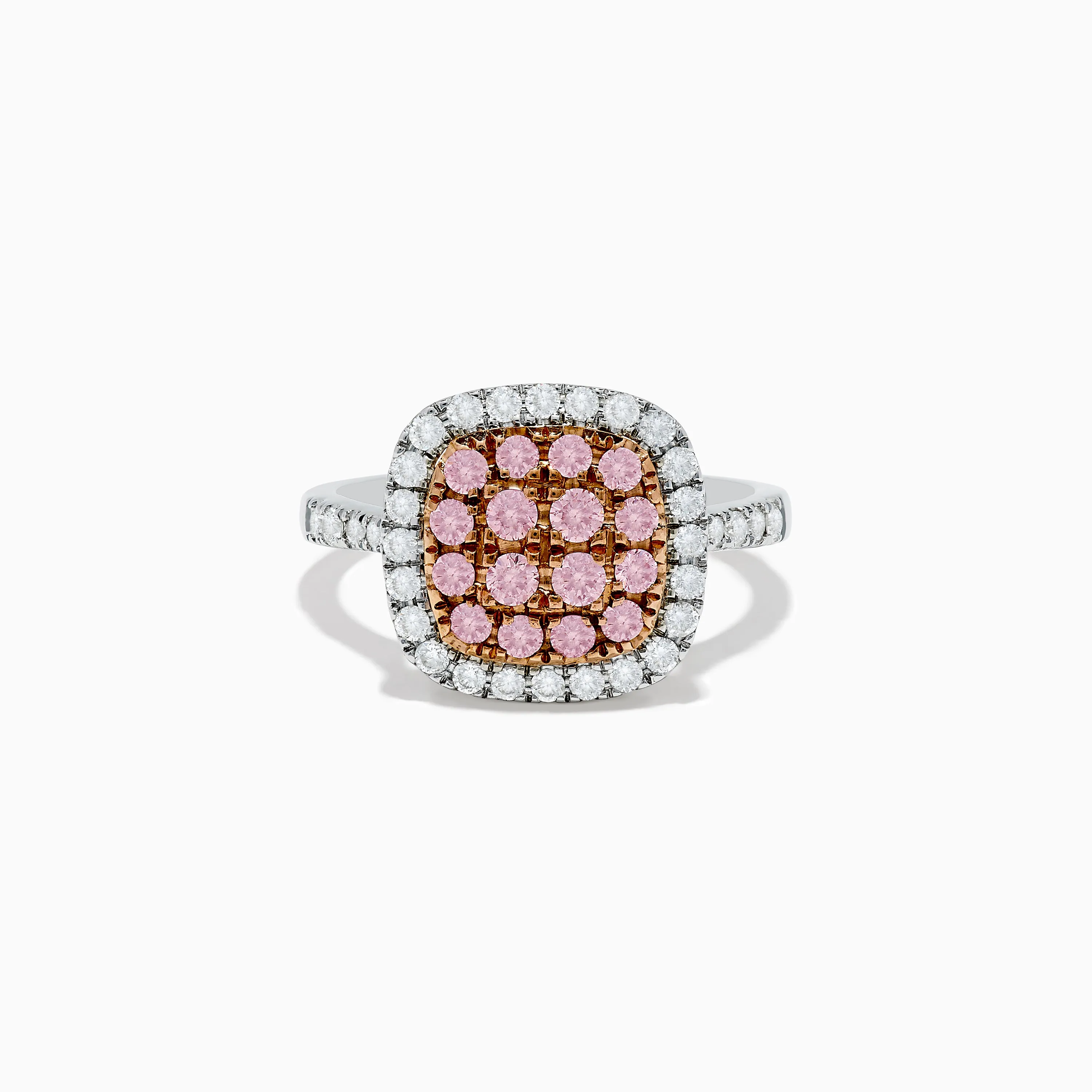 14K Two Tone Gold White and Pink Diamond Ring sold by Effy