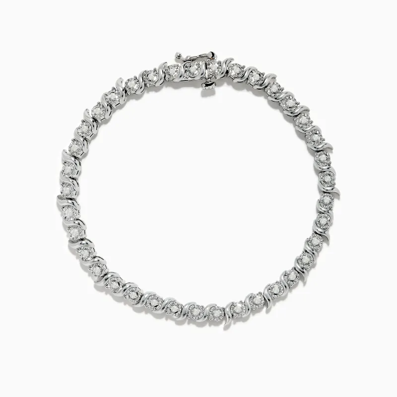 925 Silver Diamond Tennis Bracelet sold by Effy