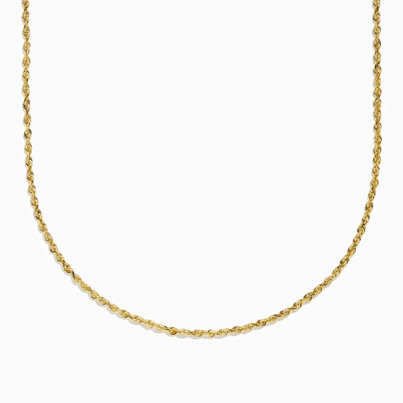 14K Yellow Gold Rope 22" Chain sold by Effy