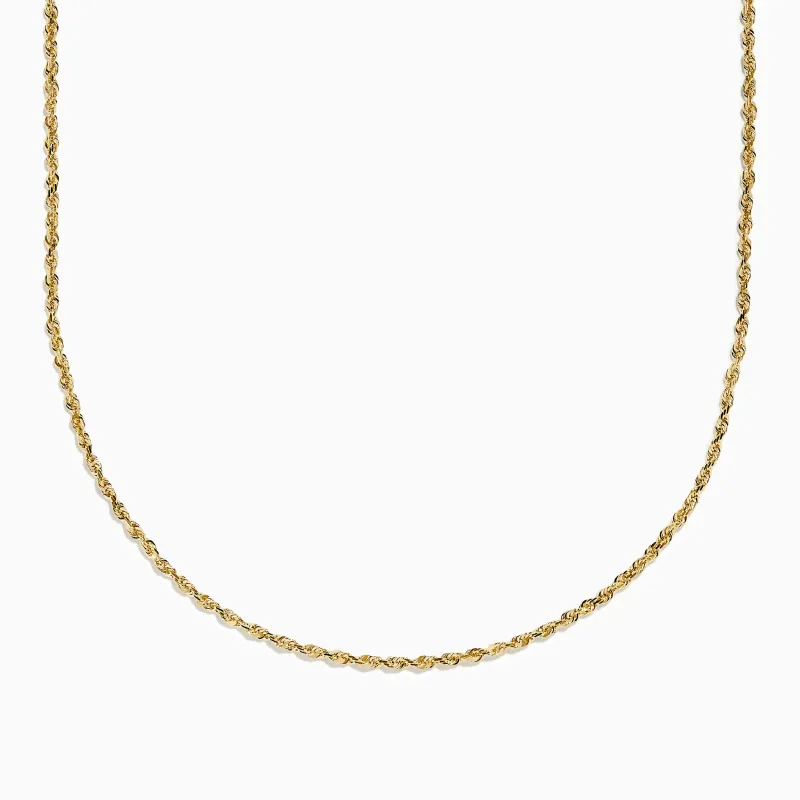 14K Yellow Gold Rope 20" Chain sold by Effy
