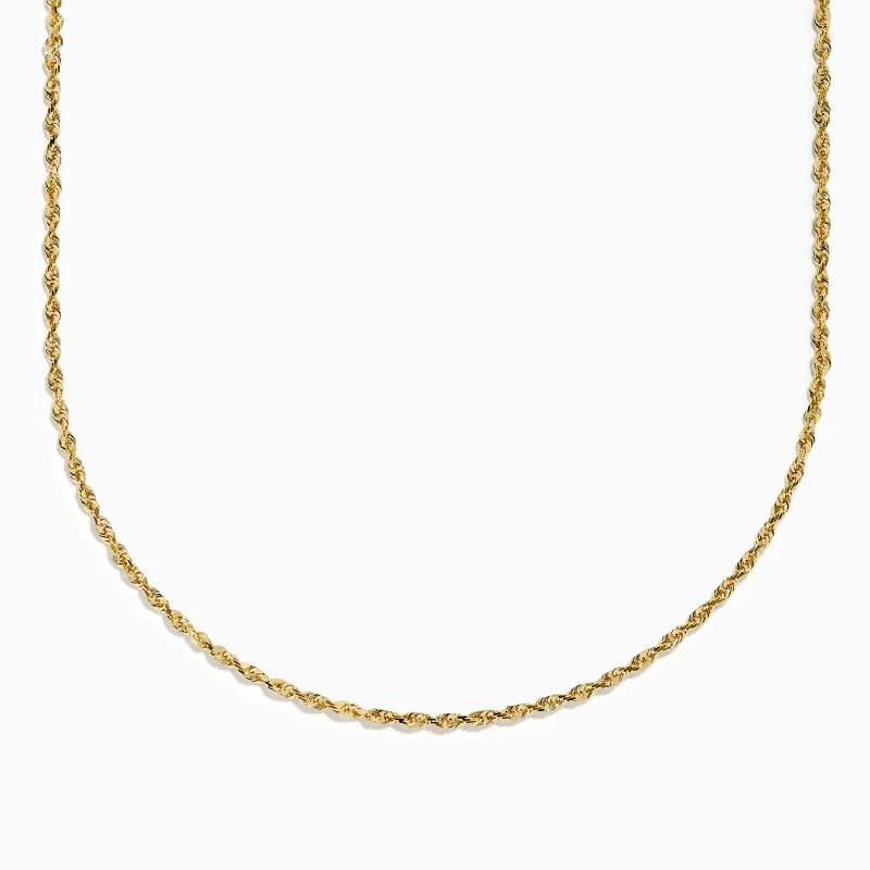14K Yellow Gold Rope 18" Chain sold by Effy