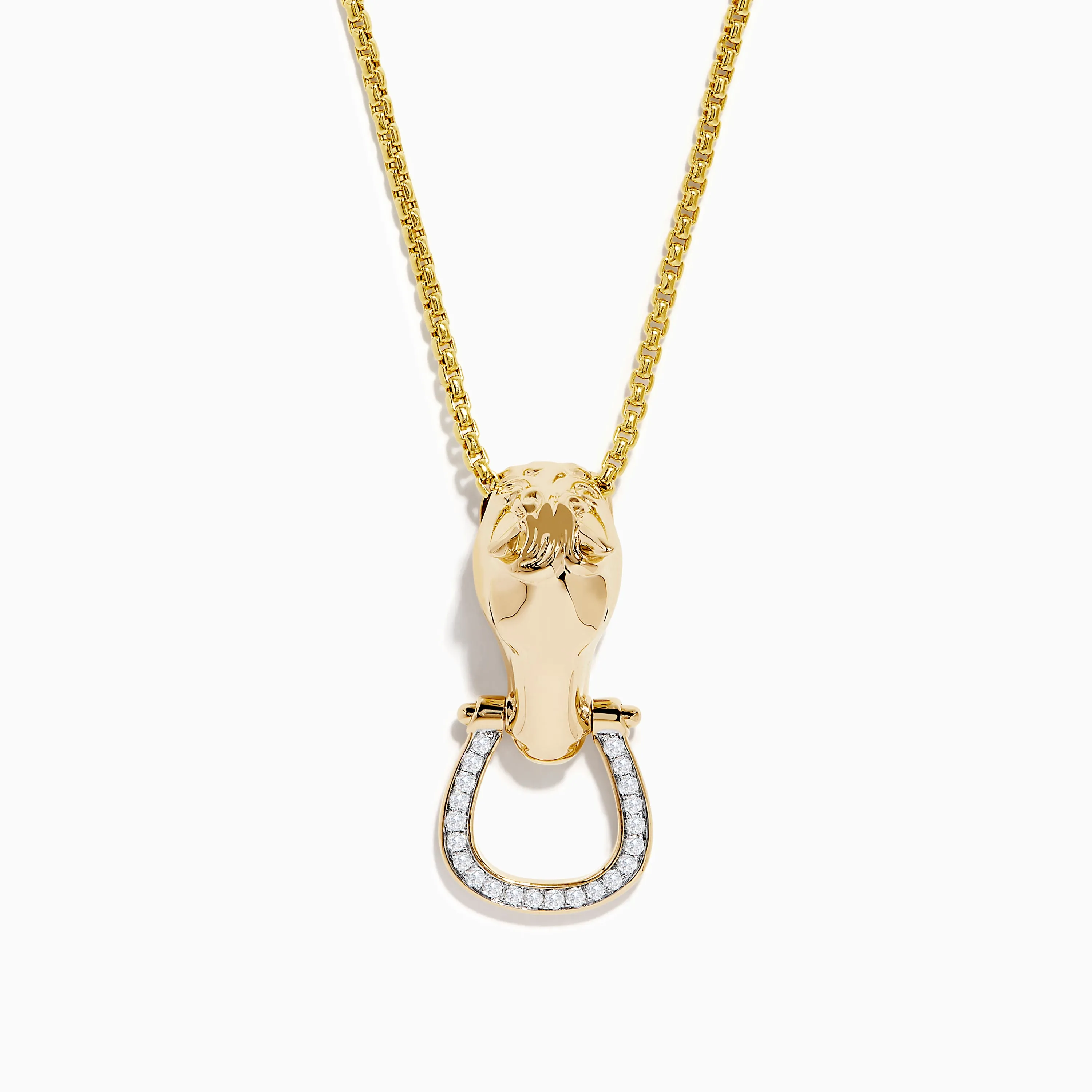 Men's 14K Yellow Gold Diamond Horse Pendant sold by Effy product image thumbnail 2