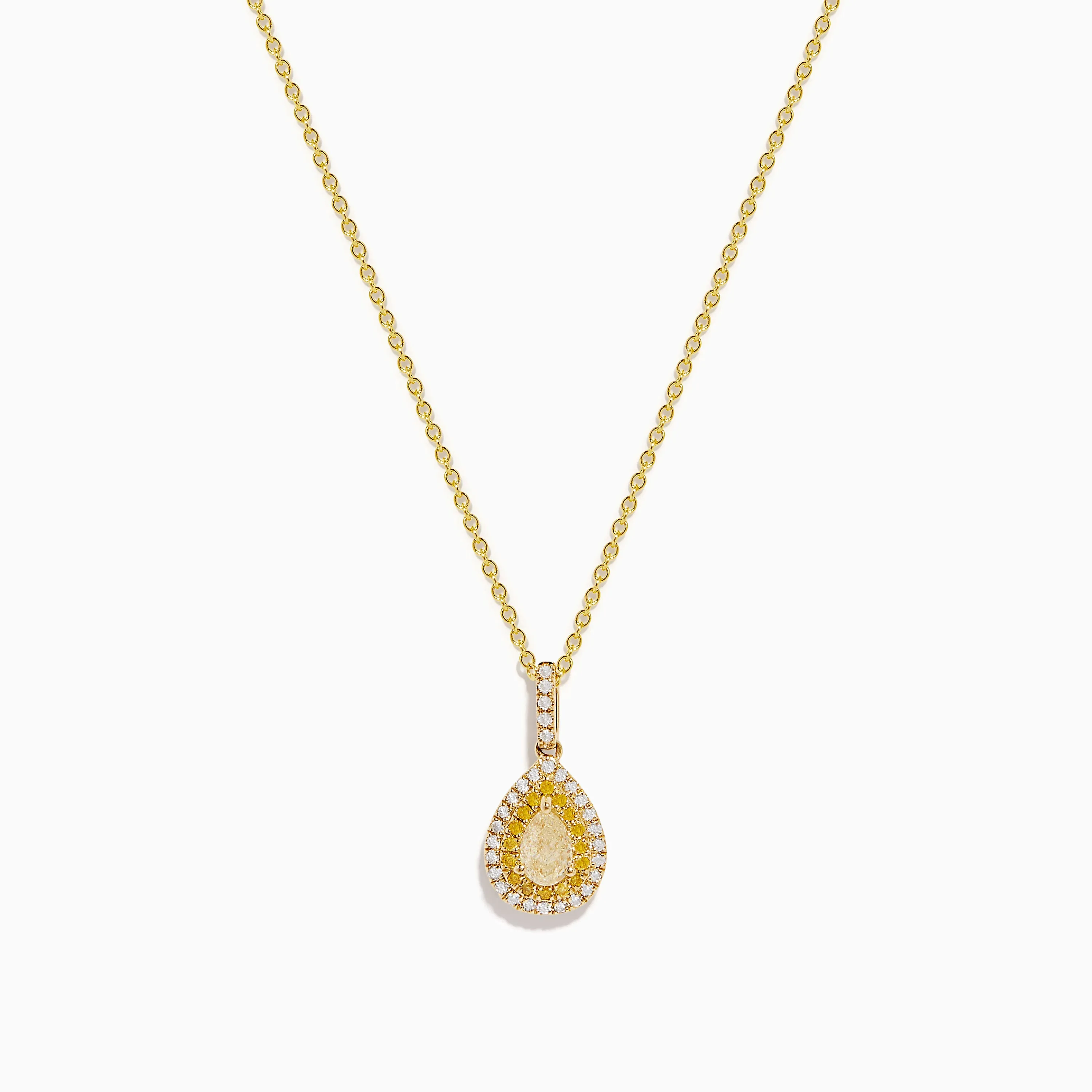 Canare' 14K Yellow Gold White and Yellow Diamond Pendant sold by Effy