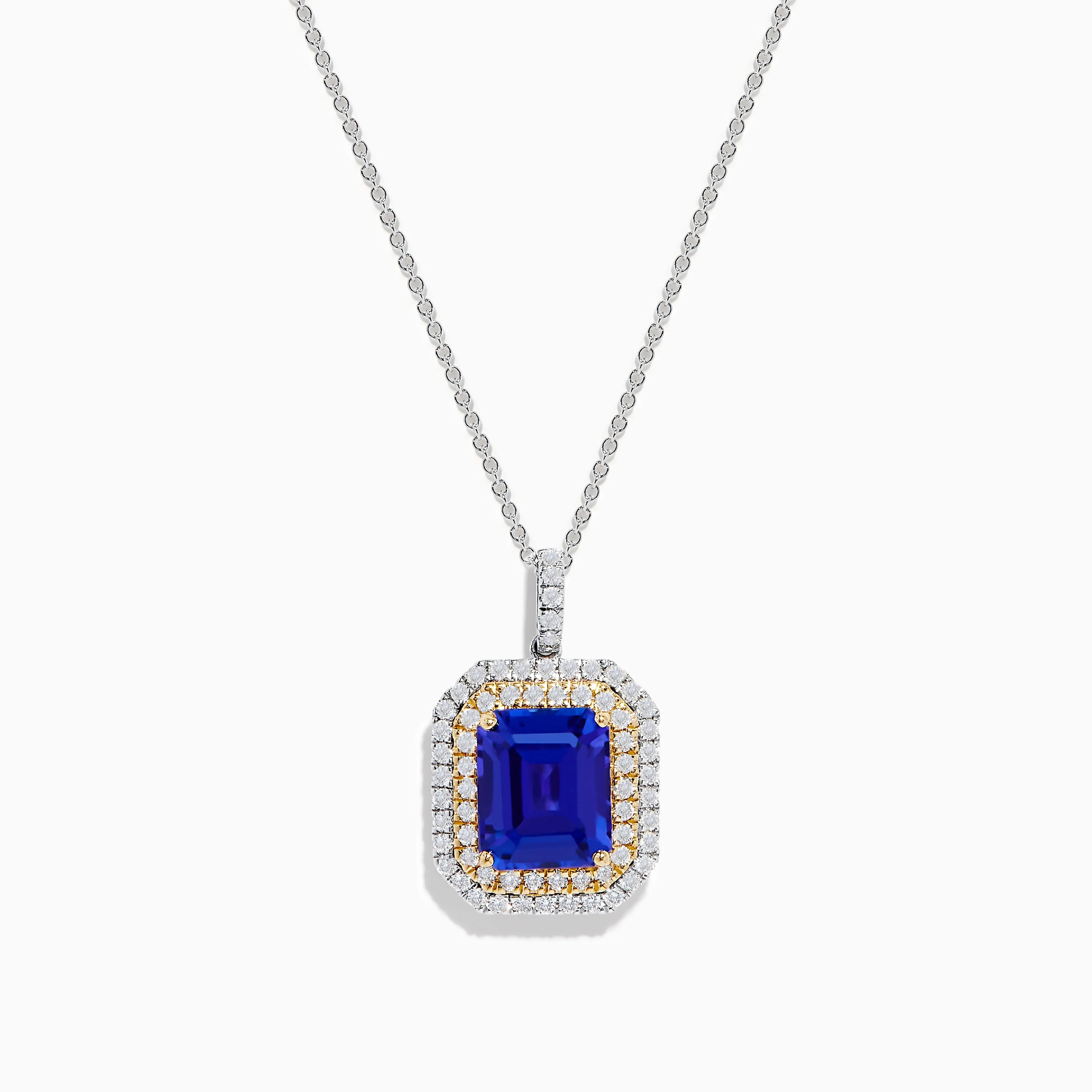 Nahla 14K White & Yellow Gold Tanzanite and Diamond Pendant sold by Effy