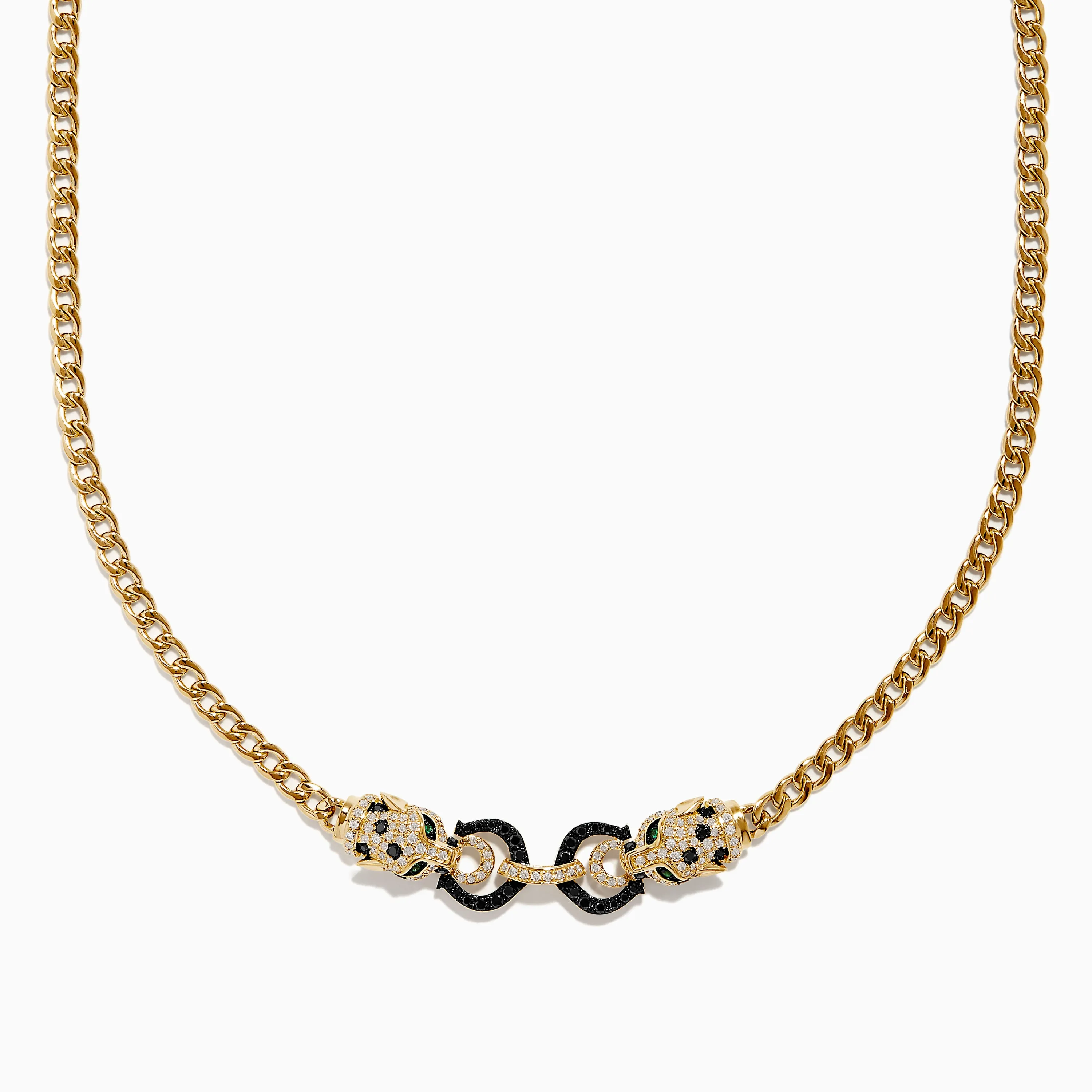 Signature 14K Gold White and Black Diamond Necklace sold by Effy