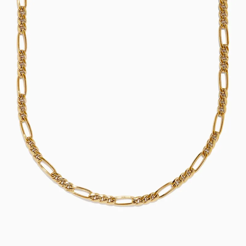 Men's 14K Yellow Gold Oval Figaro 22" Chain Necklace sold by Effy