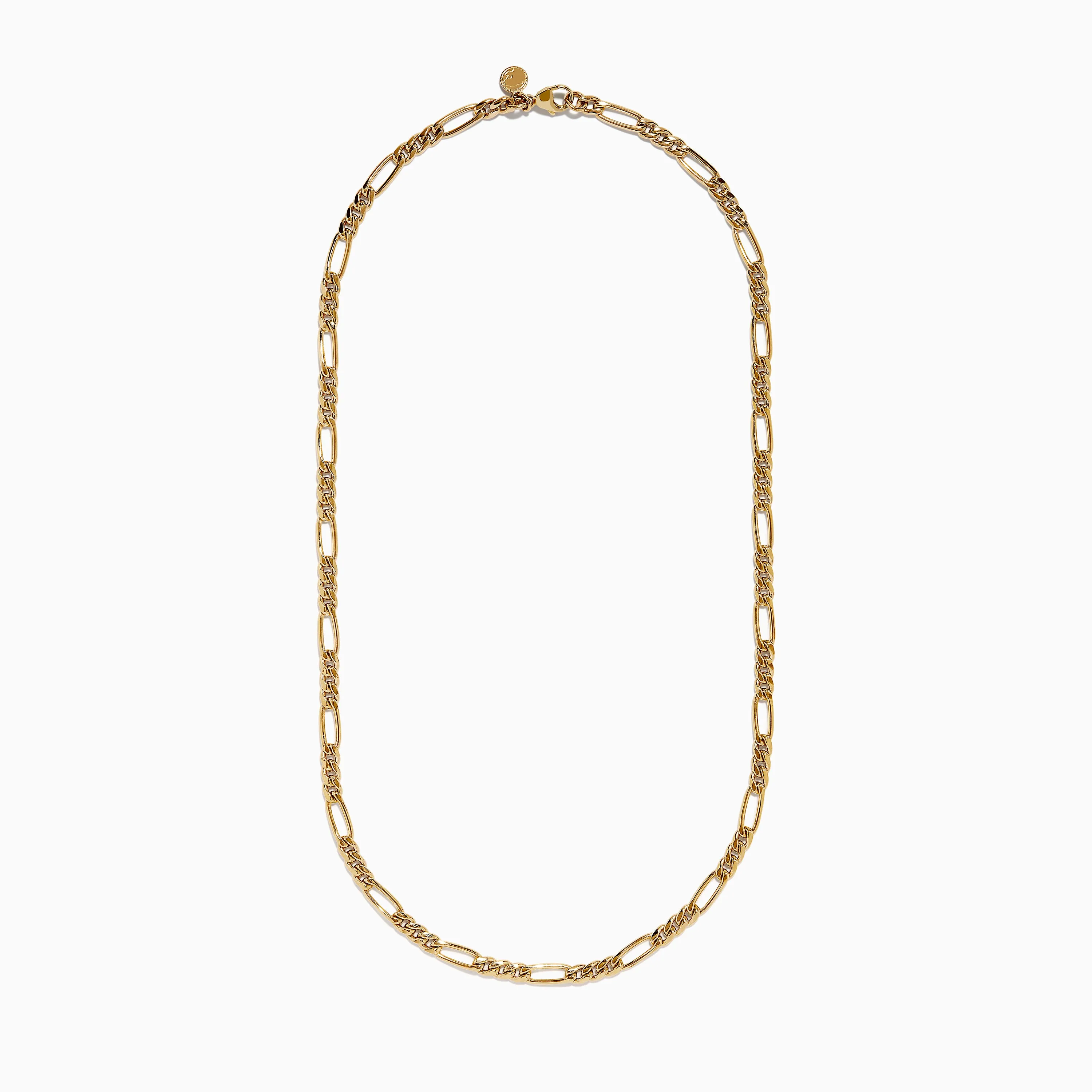 Men's 14K Yellow Gold Oval Figaro 22" Chain Necklace sold by Effy product image thumbnail 2