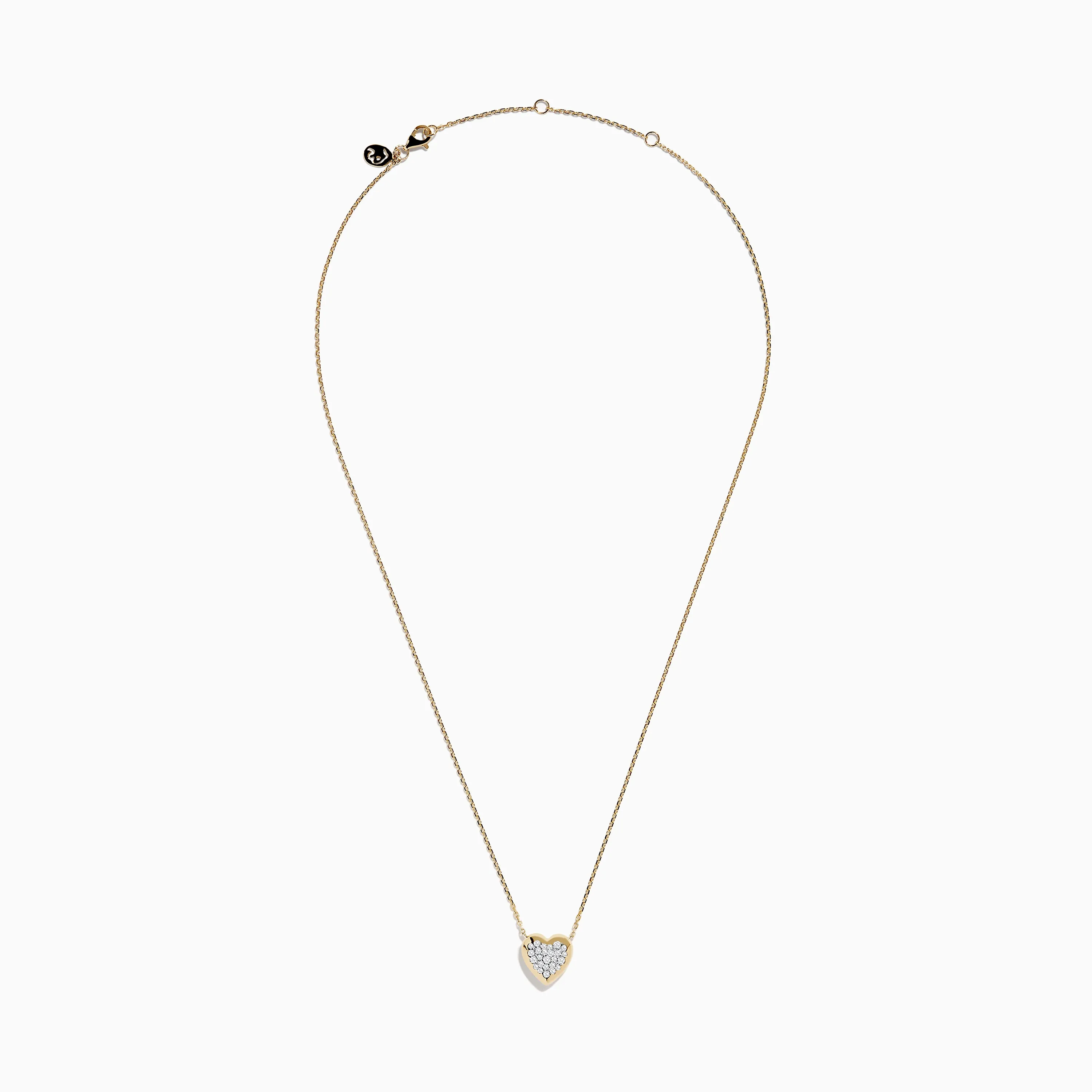 14K Yellow Gold Diamond Pave Heart Necklace sold by Effy product image thumbnail 2