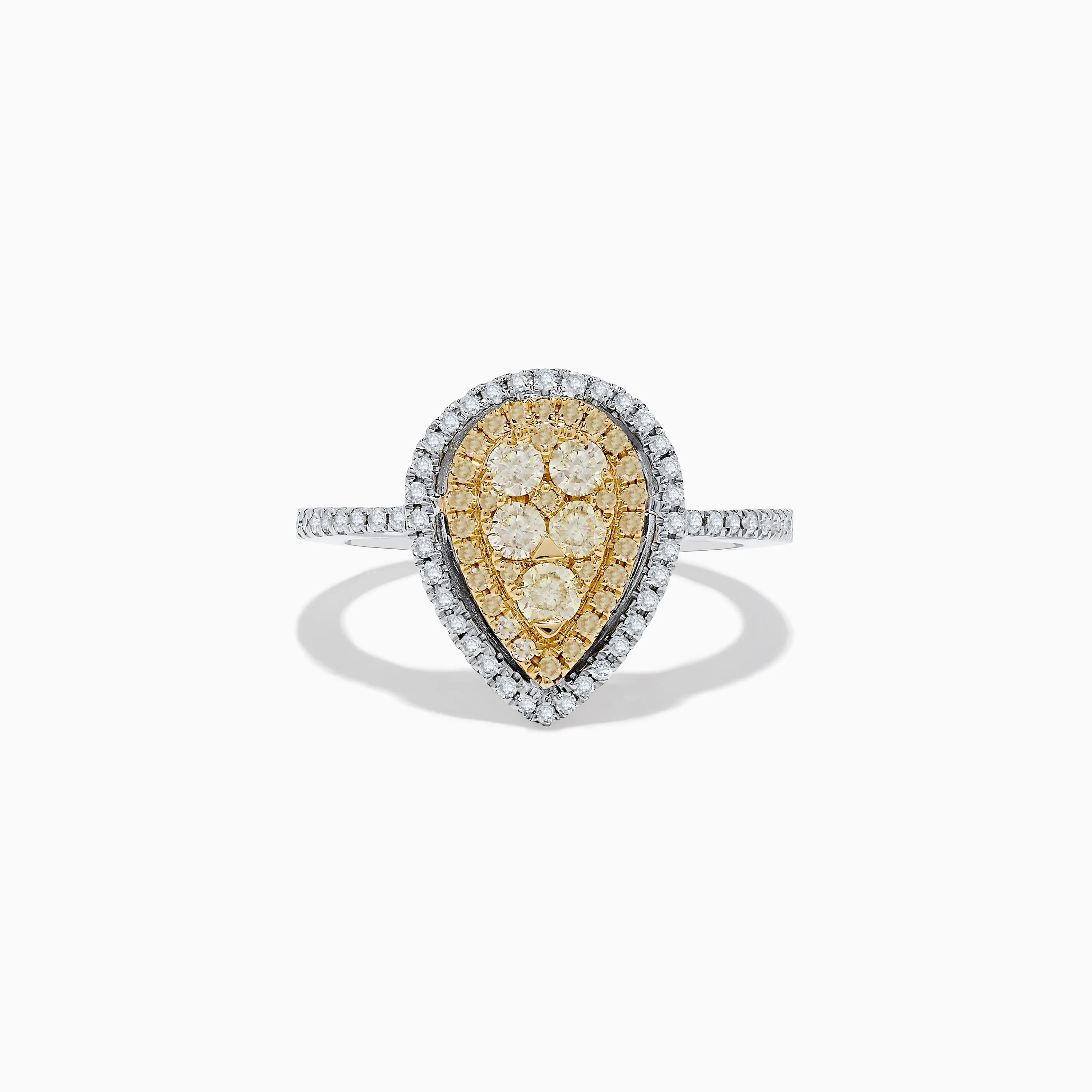 Canare 14K Two Tone White and Yellow Diamond Ring sold by Effy