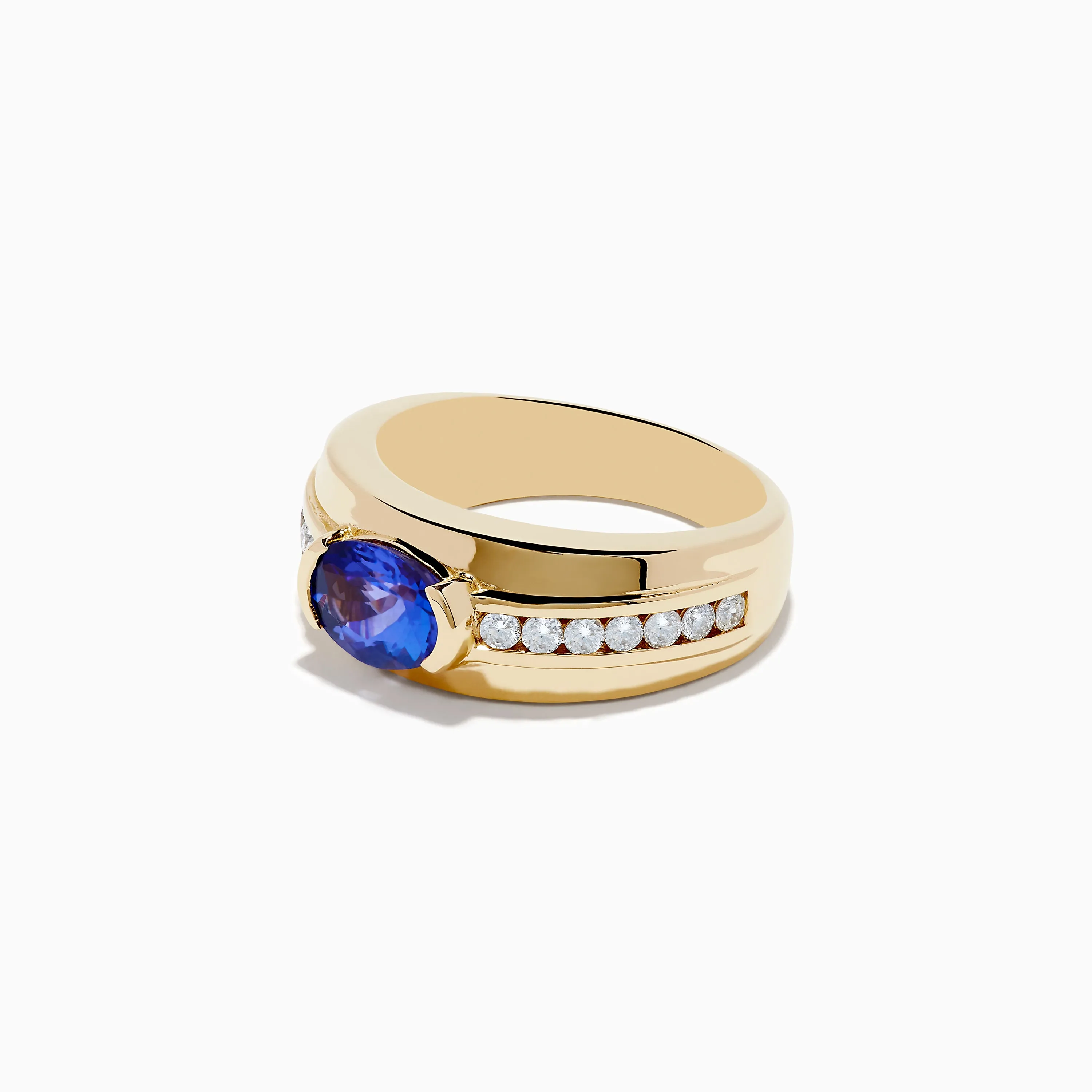 Men's 14K Yellow Gold Tanzanite and Diamond Ring sold by Effy product image thumbnail 2