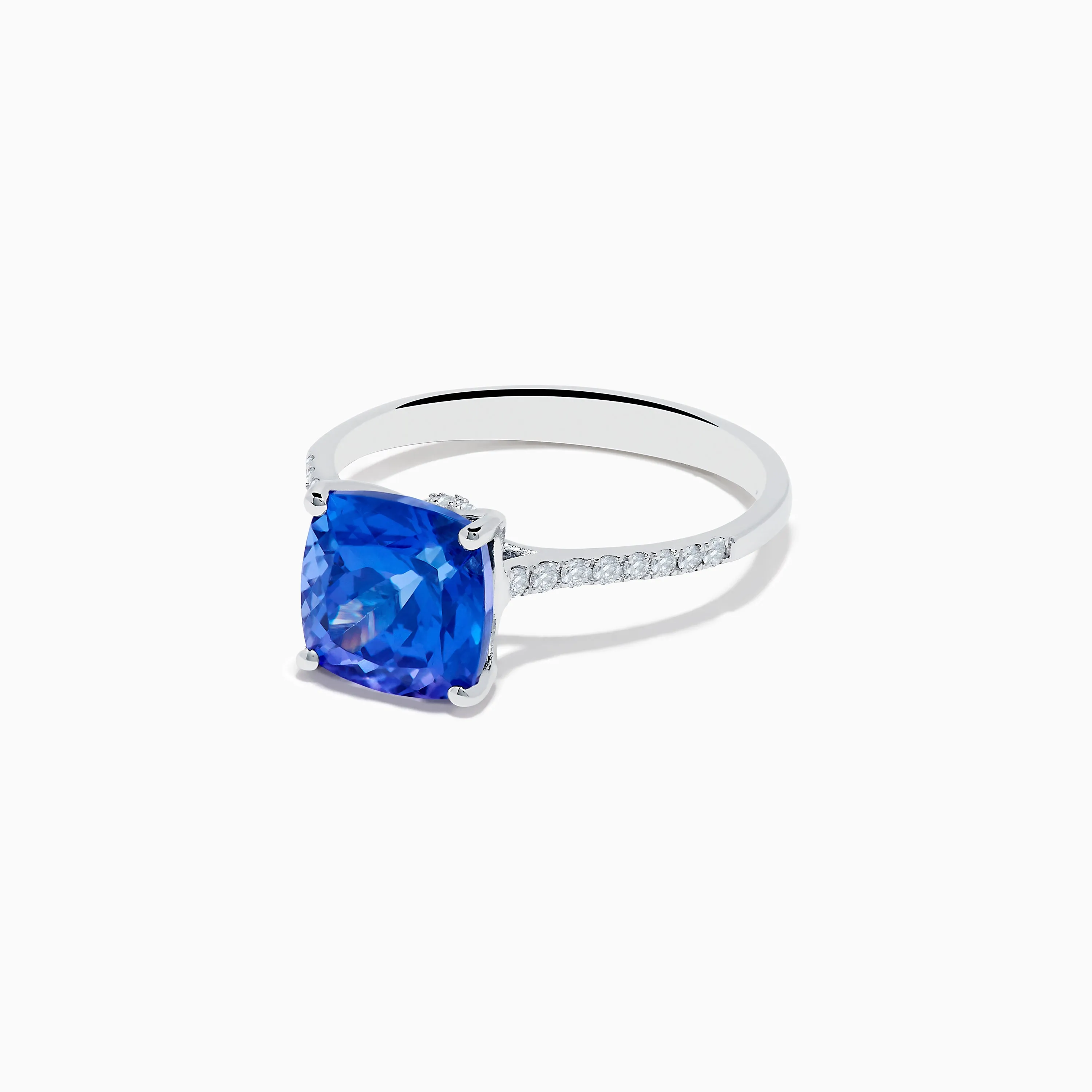 Nahla 14K White Gold Cusion Tanzanite and Diamond Ring sold by Effy product image thumbnail 2