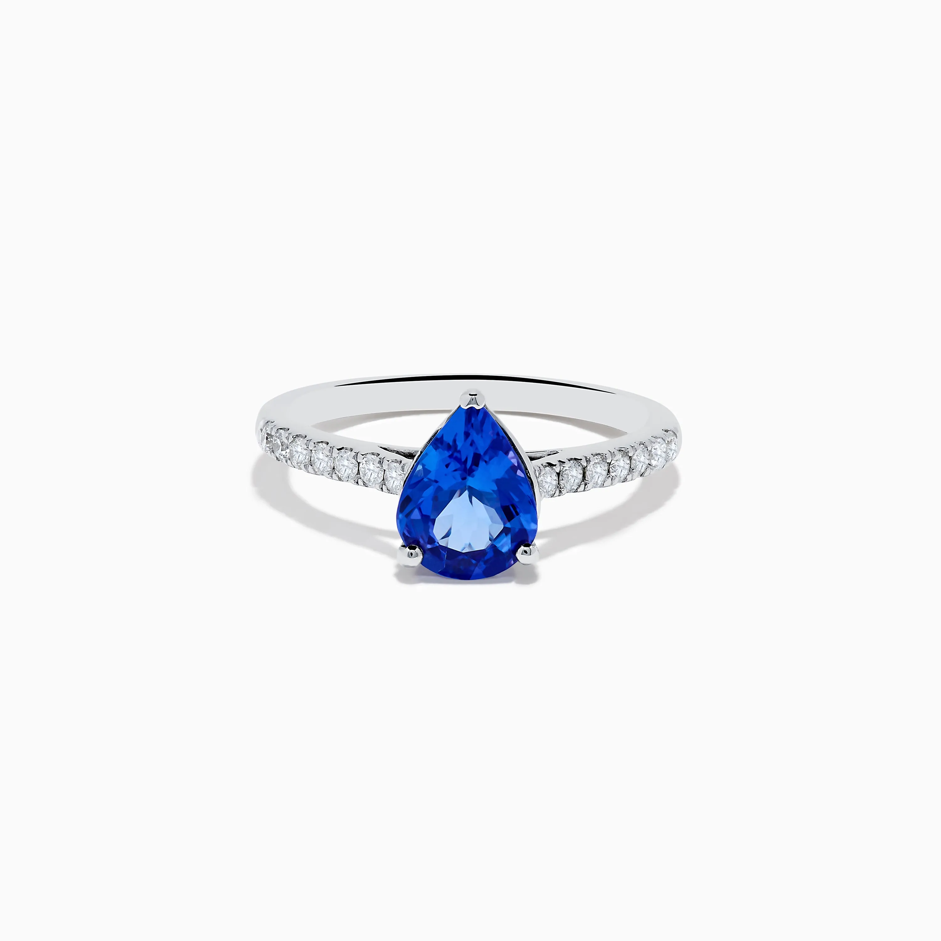 Nahla 14K White Gold Pear Tanzanite and Diamond Solitaire Ring sold by Effy