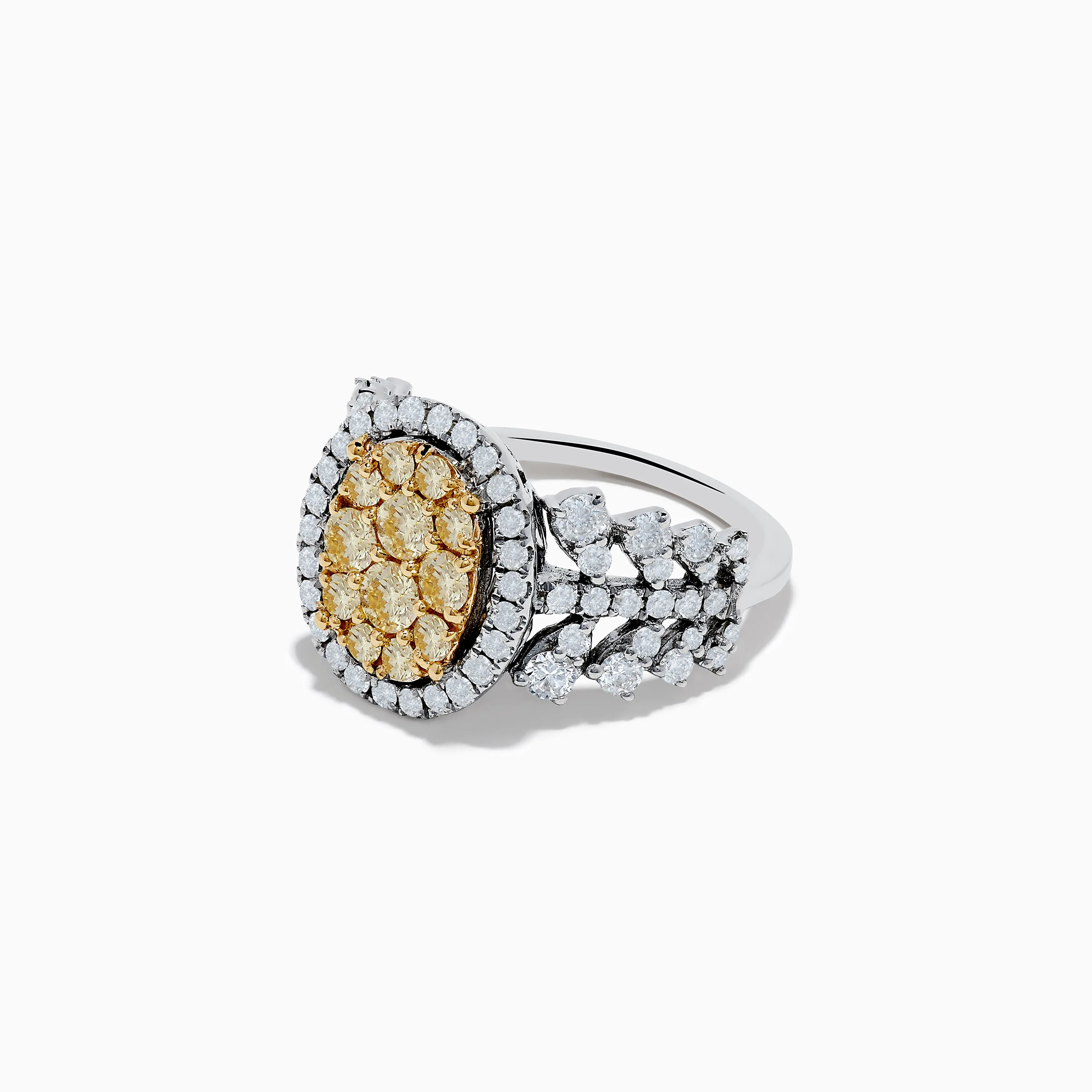 Canare' 14K Two Tone White and Yellow Diamond Ring sold by Effy product image thumbnail 2