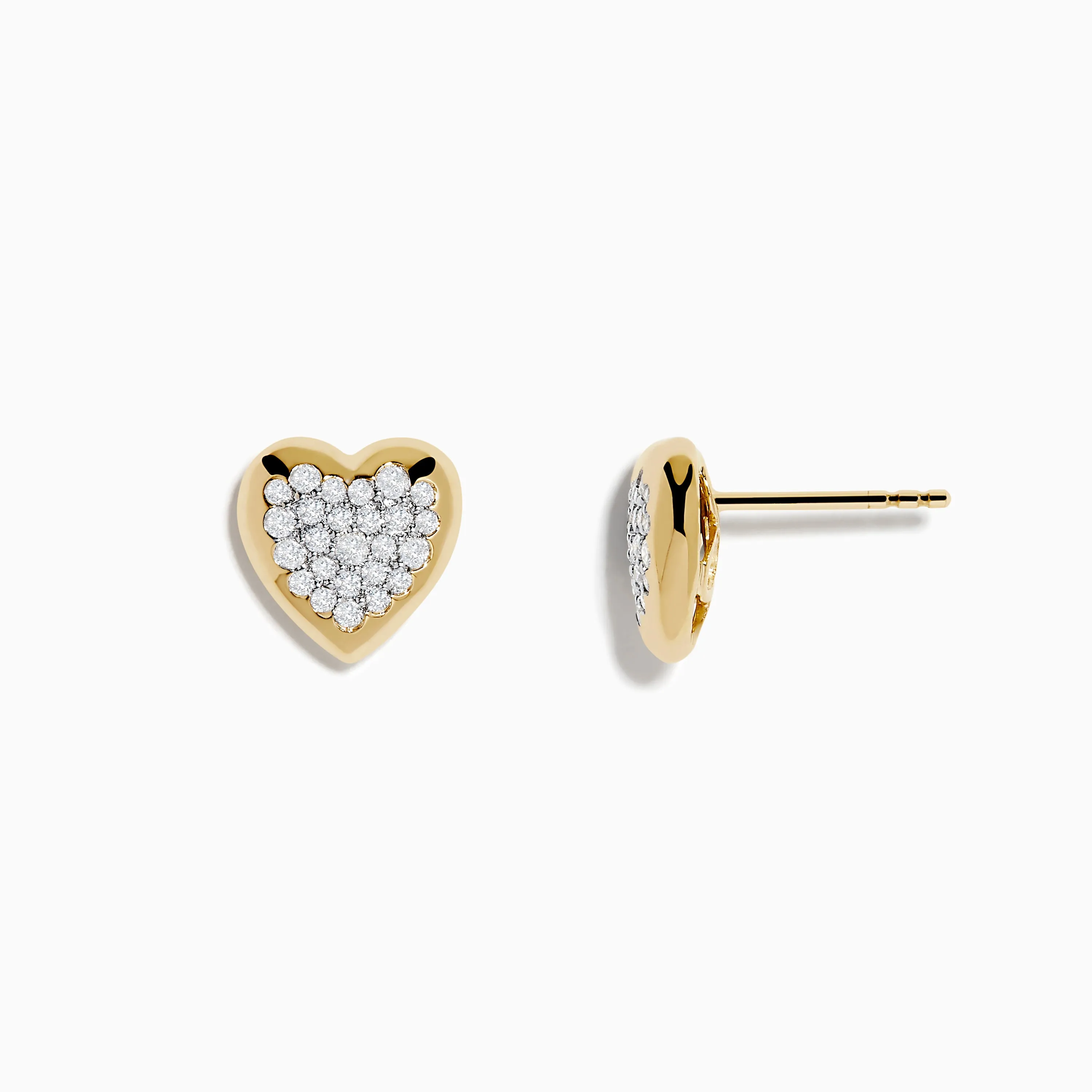 14K Yellow Gold Diamond Heart Earrings sold by Effy product image thumbnail 2