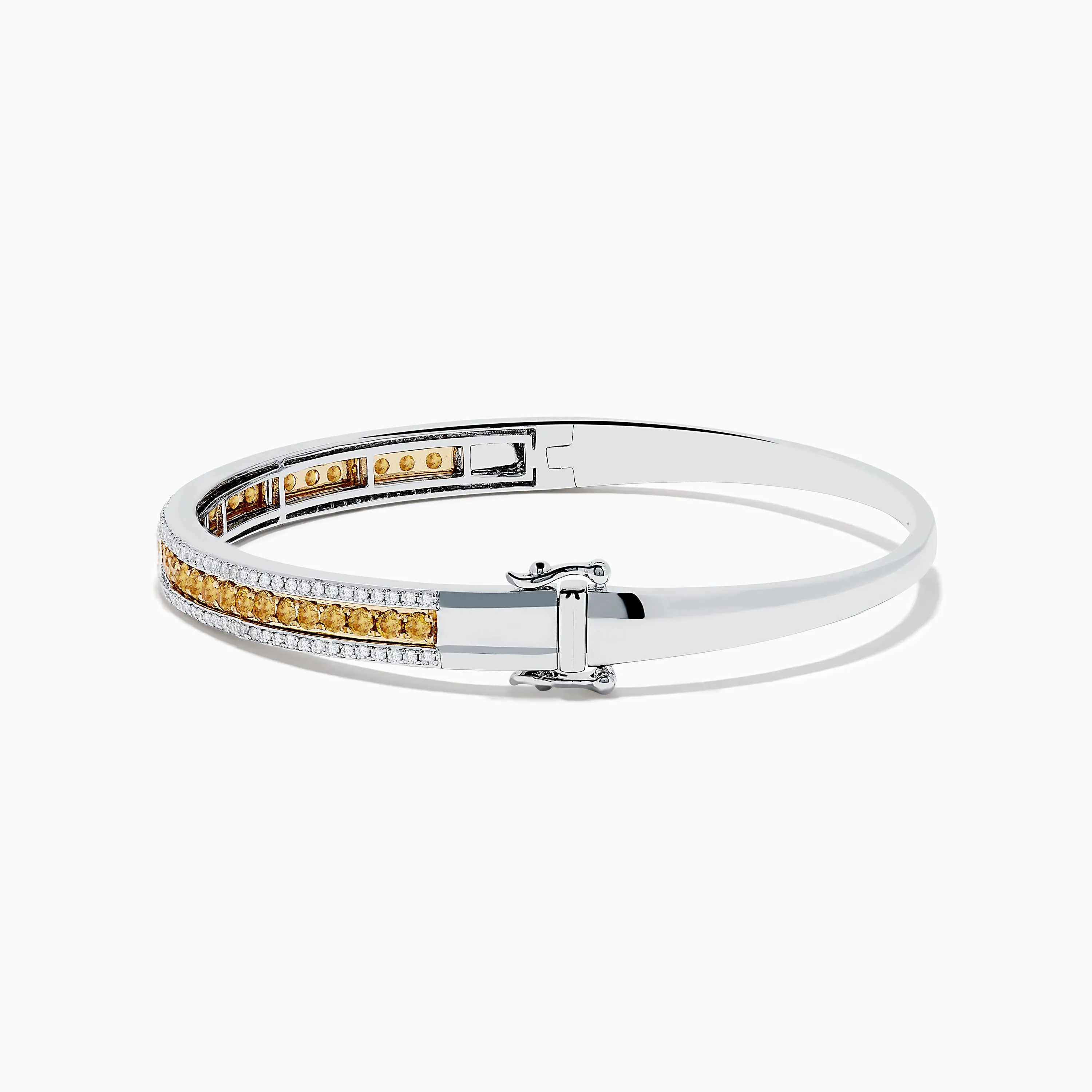 Canare` 14K Two Tone Yellow and White Diamond Bangle sold by Effy product image thumbnail 2