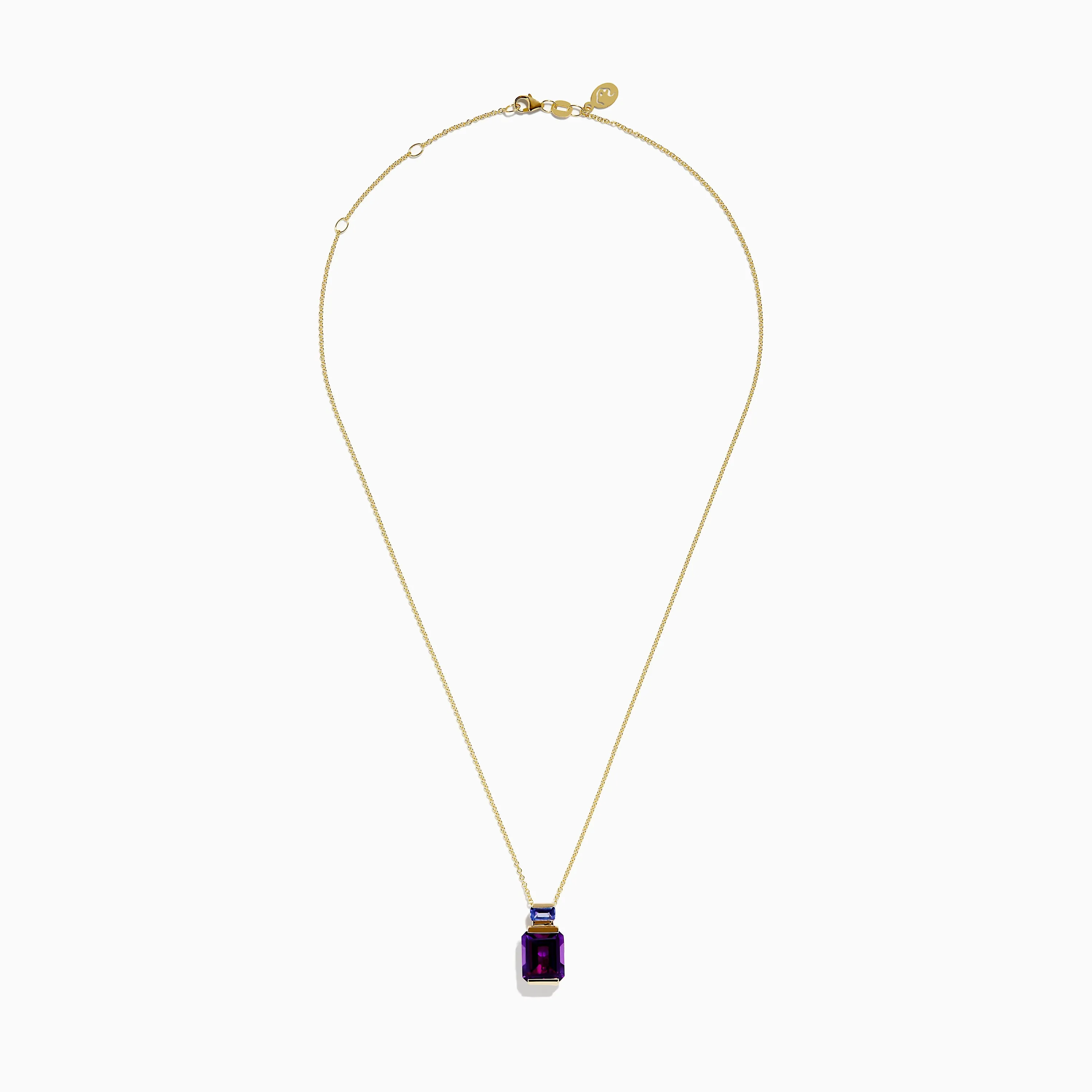 14K Yellow Gold Amethyst and Tanzanite Pendant sold by Effy product image thumbnail 2
