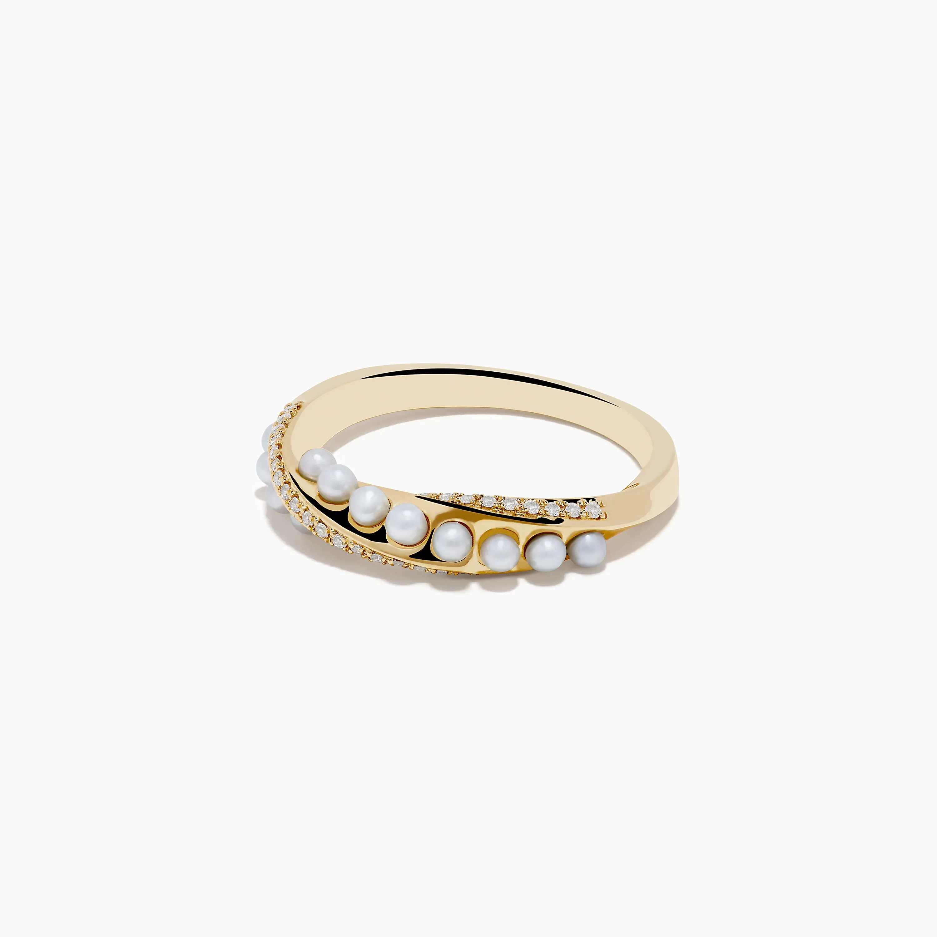 14K Yellow Gold Fresh Water Pearl and Diamond Ring sold by Effy product image thumbnail 2
