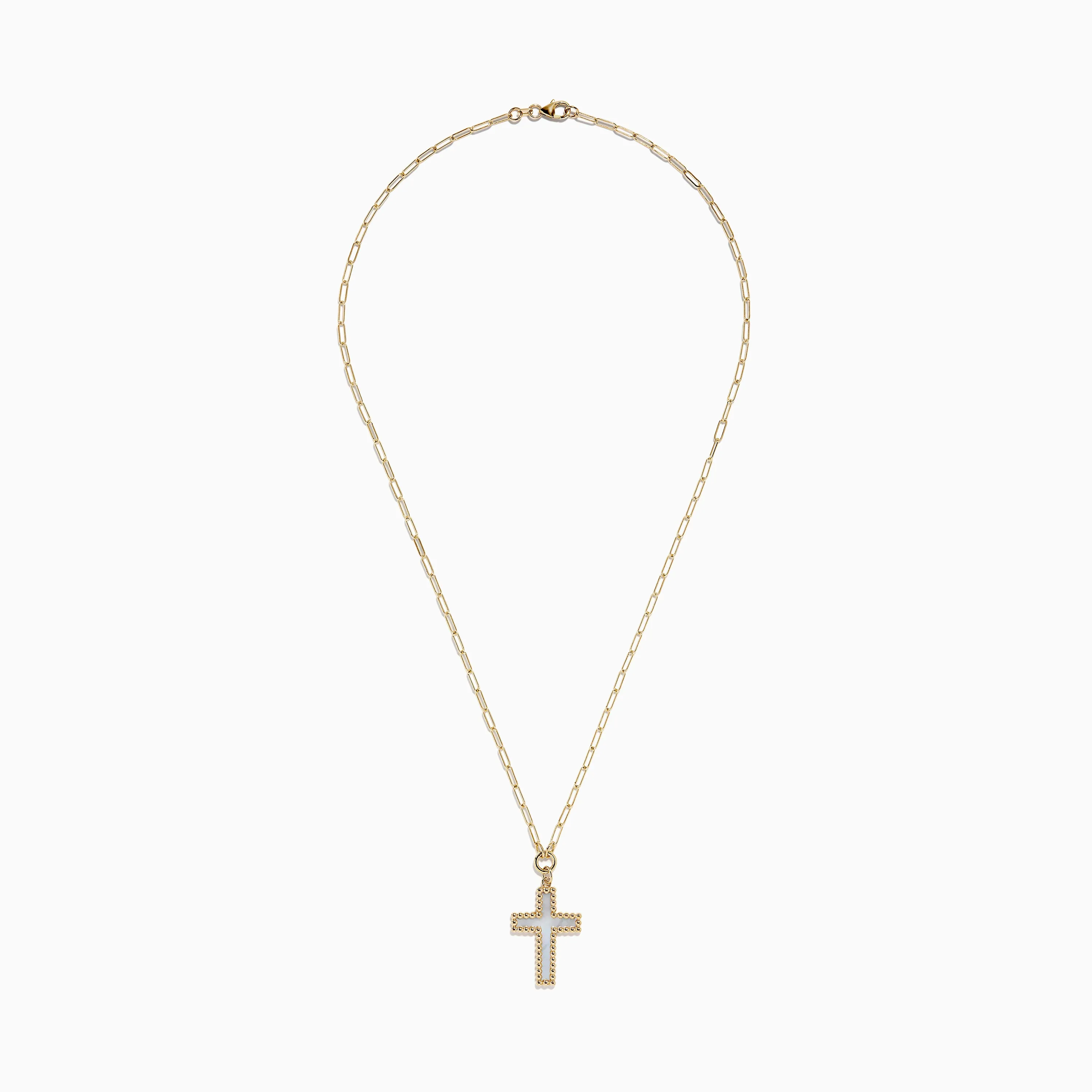 14K Yellow Gold Mother of Pearl Cross Pendant sold by Effy product image thumbnail 2
