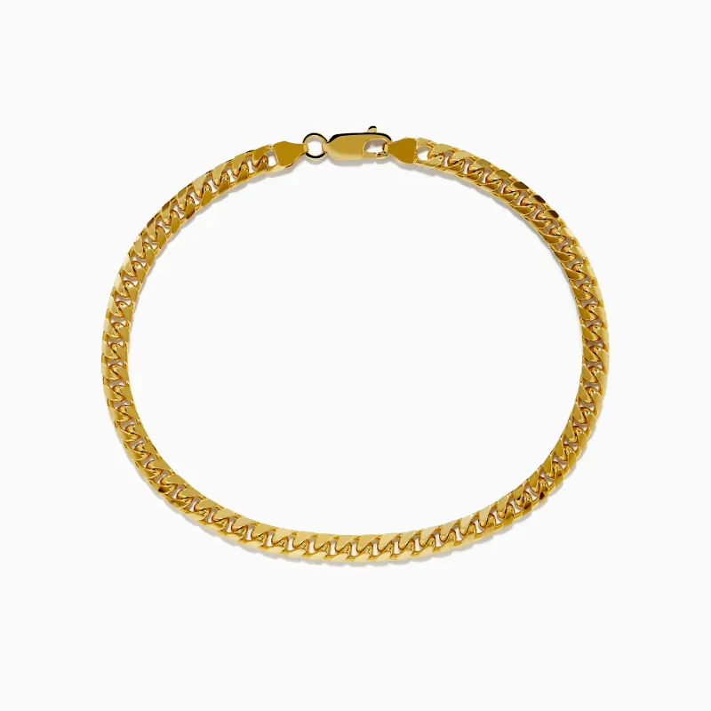 Men's 14K Yellow Gold 4.5mm Solid Cuban Domed 9" Bracelet sold by Effy