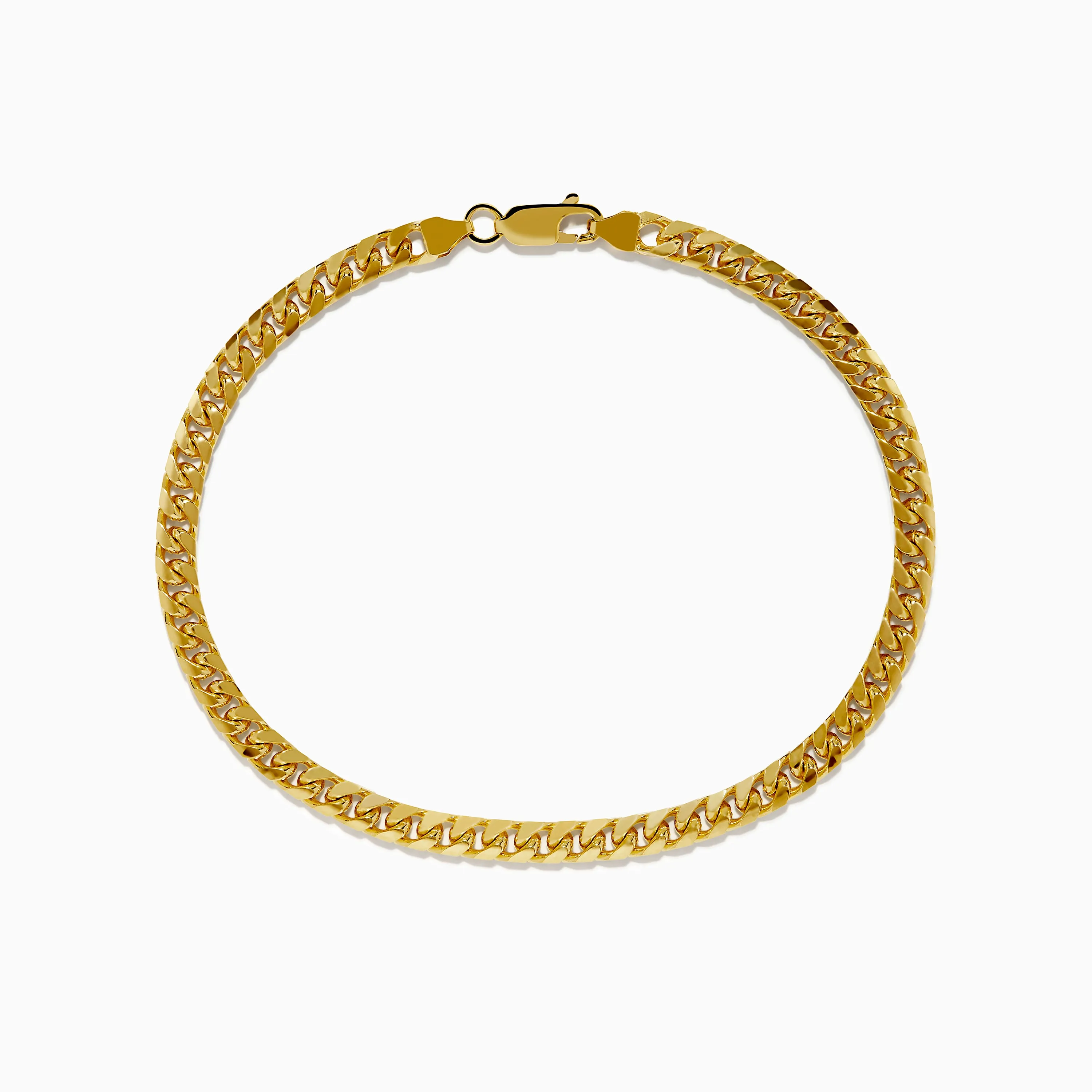 Men's 14K Yellow Gold 4.5mm Solid Cuban Domed 9" Bracelet sold by Effy
