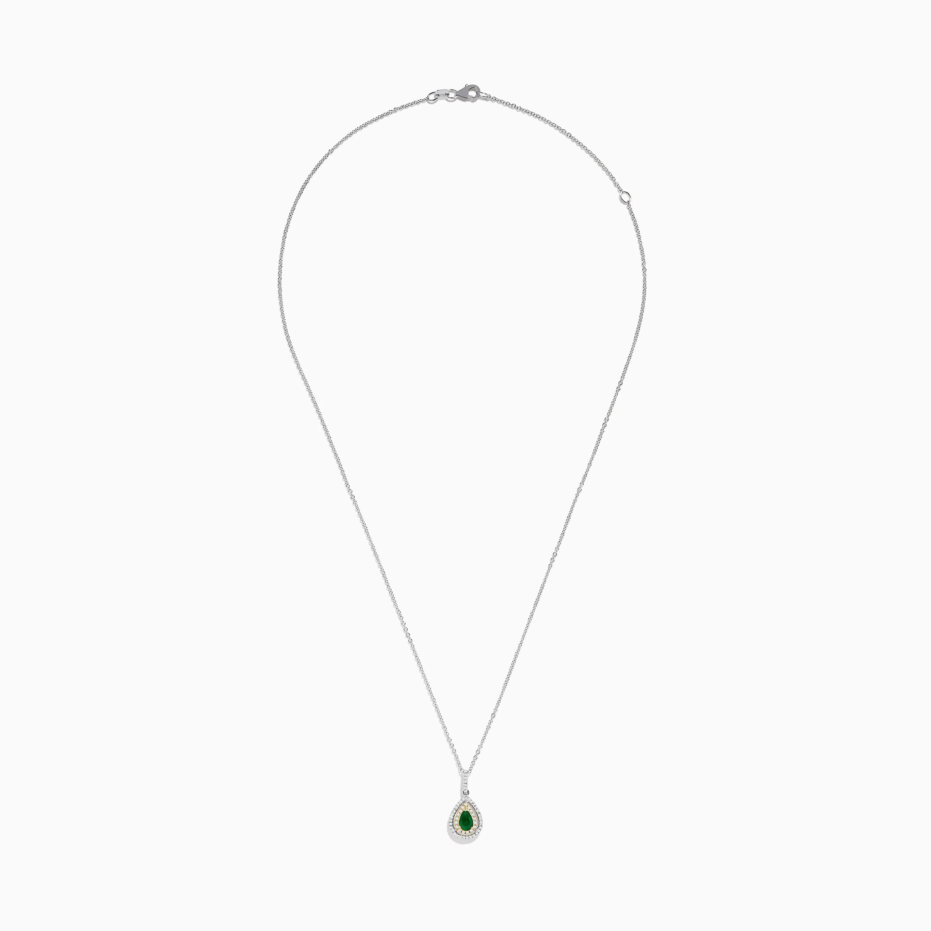 Brasilica 14K White & Yellow Gold Emerald and Diamond Pendant sold by Effy product image thumbnail 2