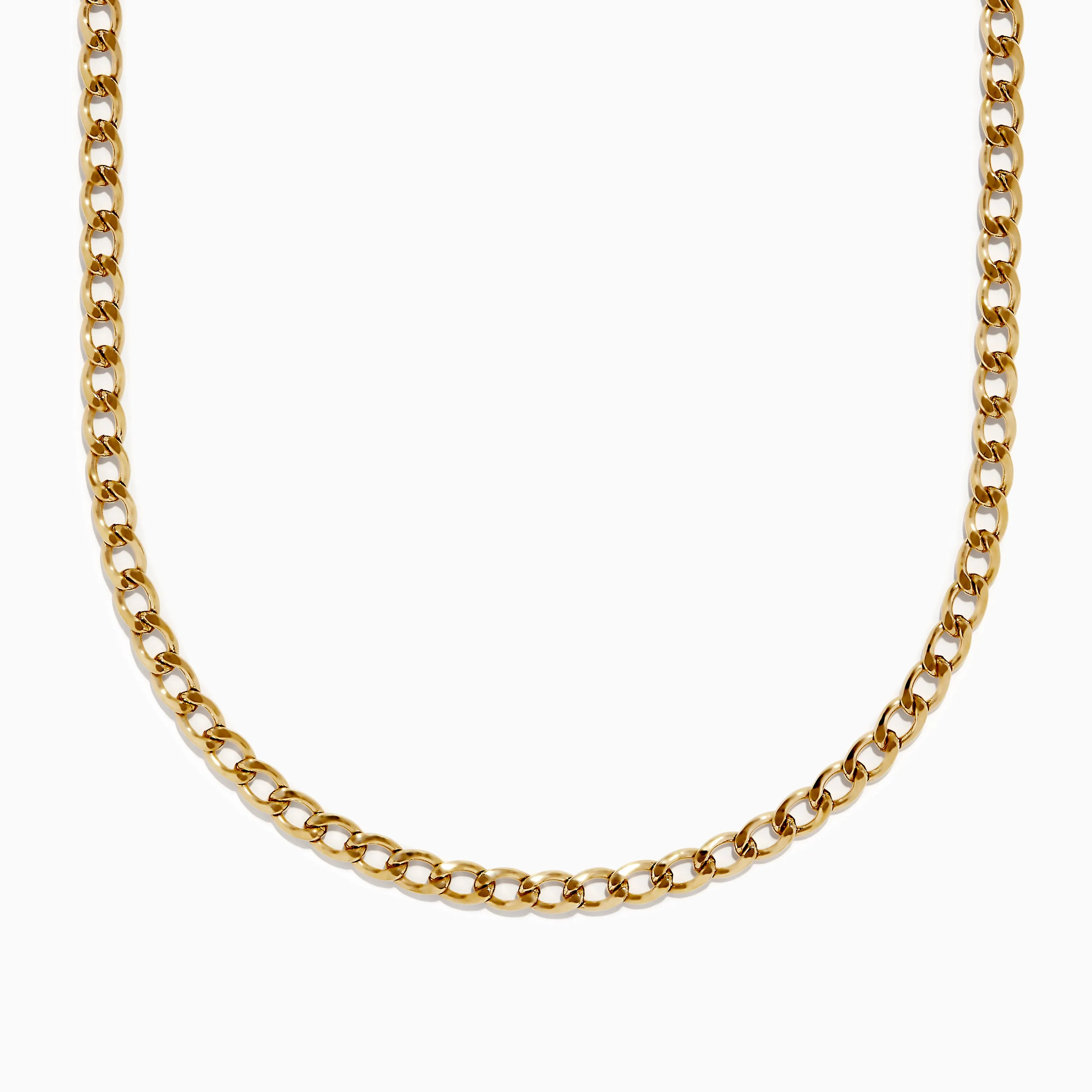 Men's 14K Yellow Gold Solid Oval Curb Chain Necklace, 22'' sold by Effy