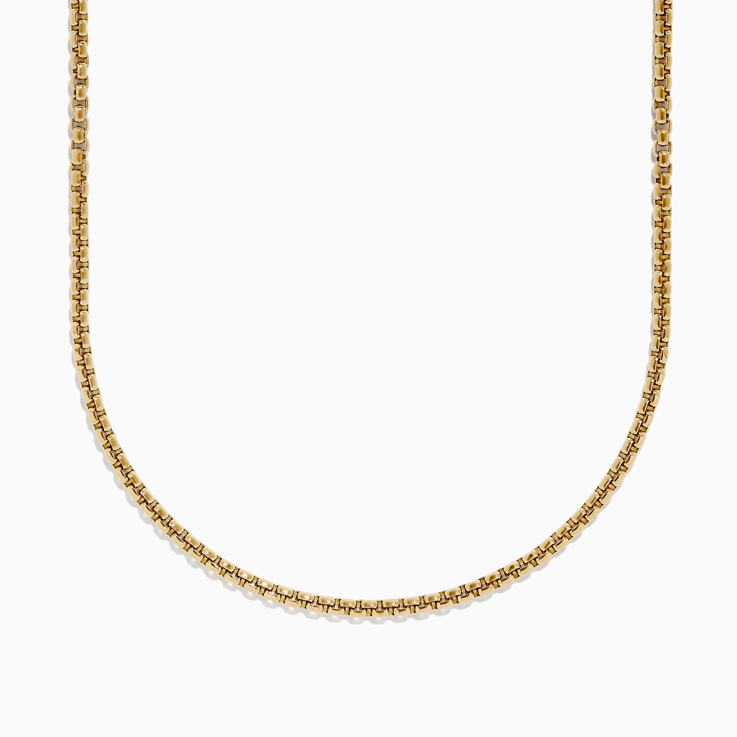 Men's 14K Yellow Gold Round Box Chain Necklace, 22'' sold by Effy