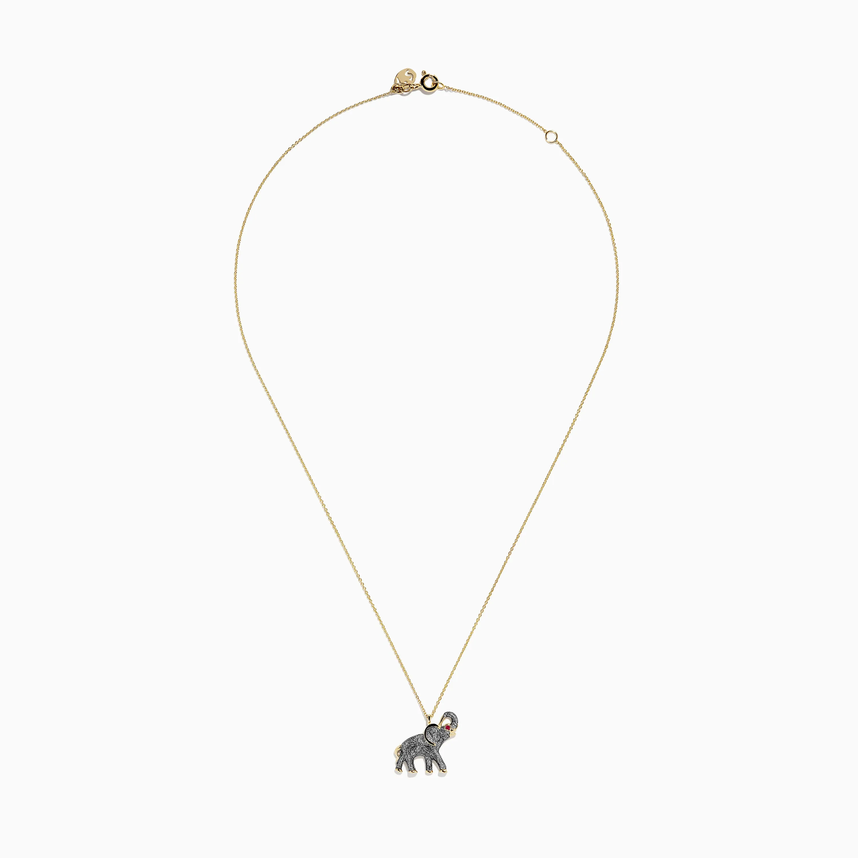14K Yellow Gold Enamel Elephant Necklace sold by Effy product image thumbnail 2