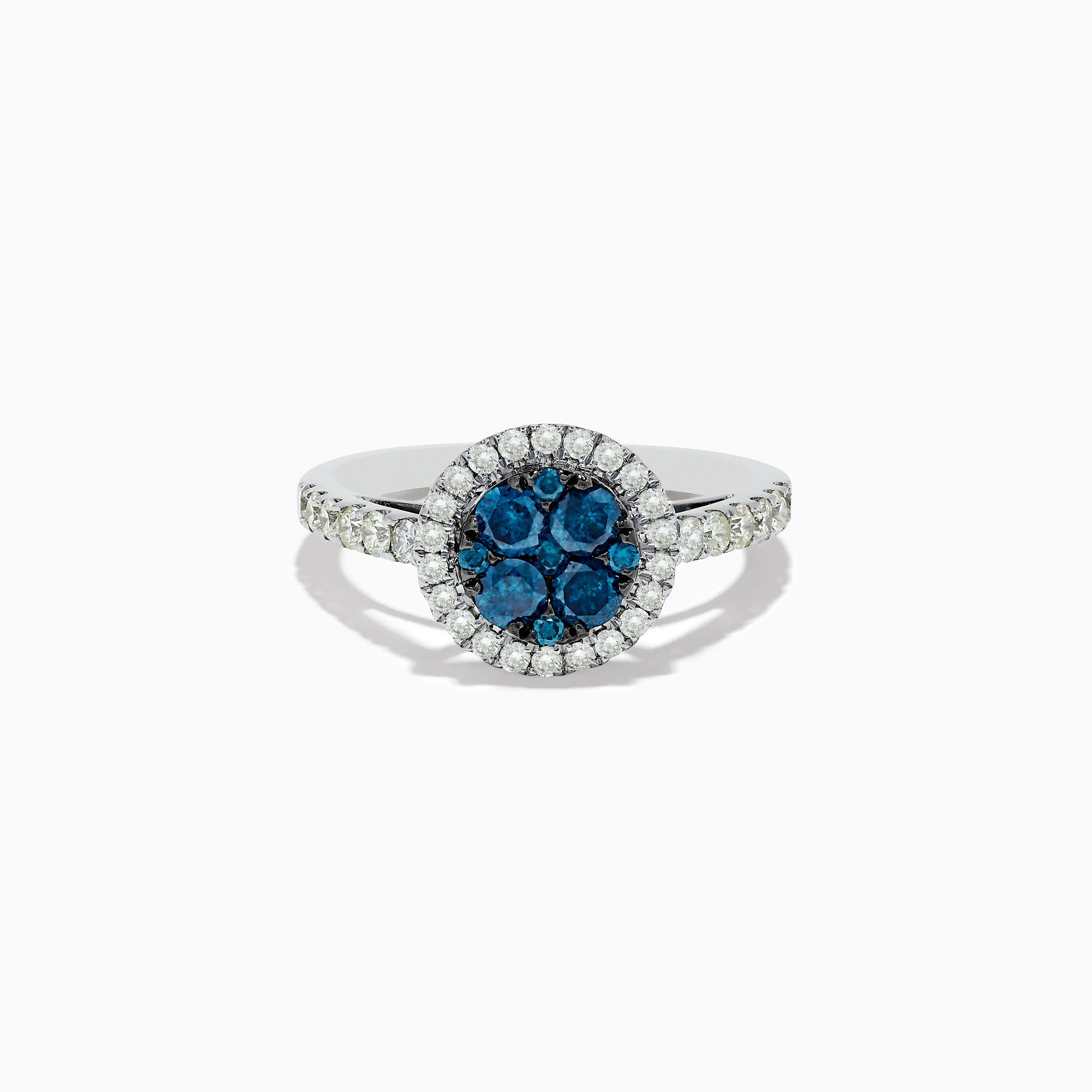 Bella Bleu 14K White Gold Blue and White Diamond Ring sold by Effy
