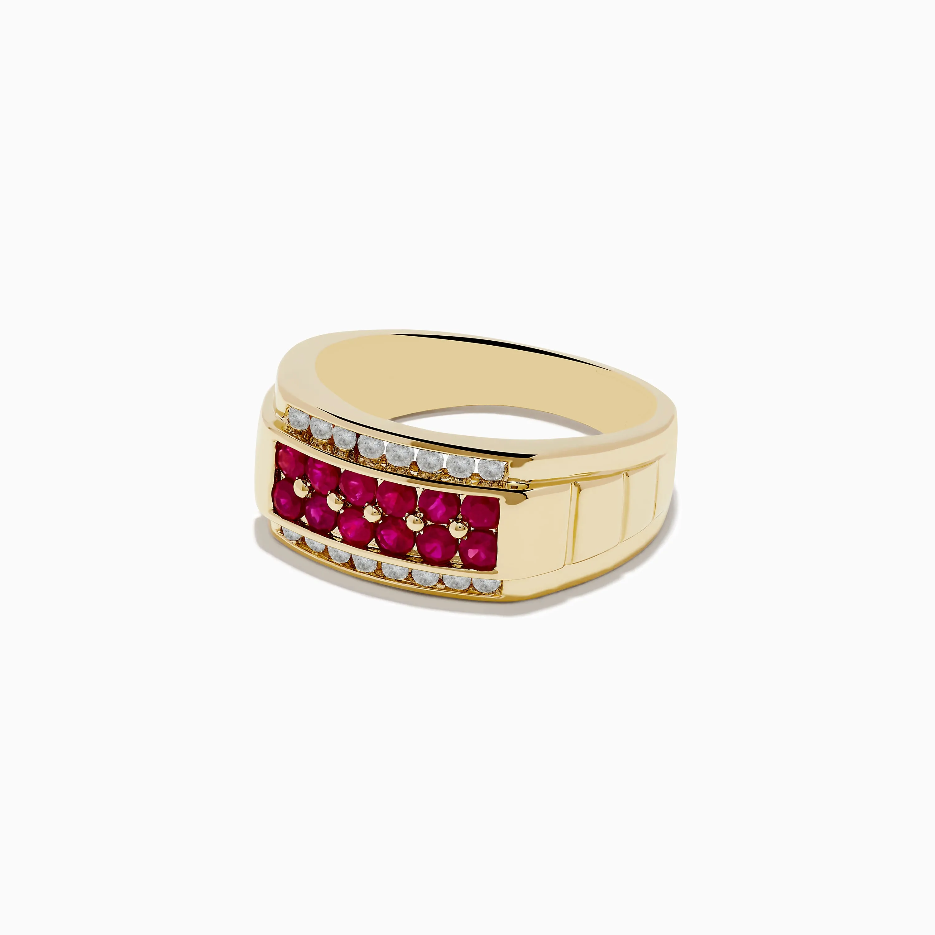 Men's Ruby Royale 14K Yellow Gold Ruby and Diamond Ring sold by Effy product image thumbnail 2