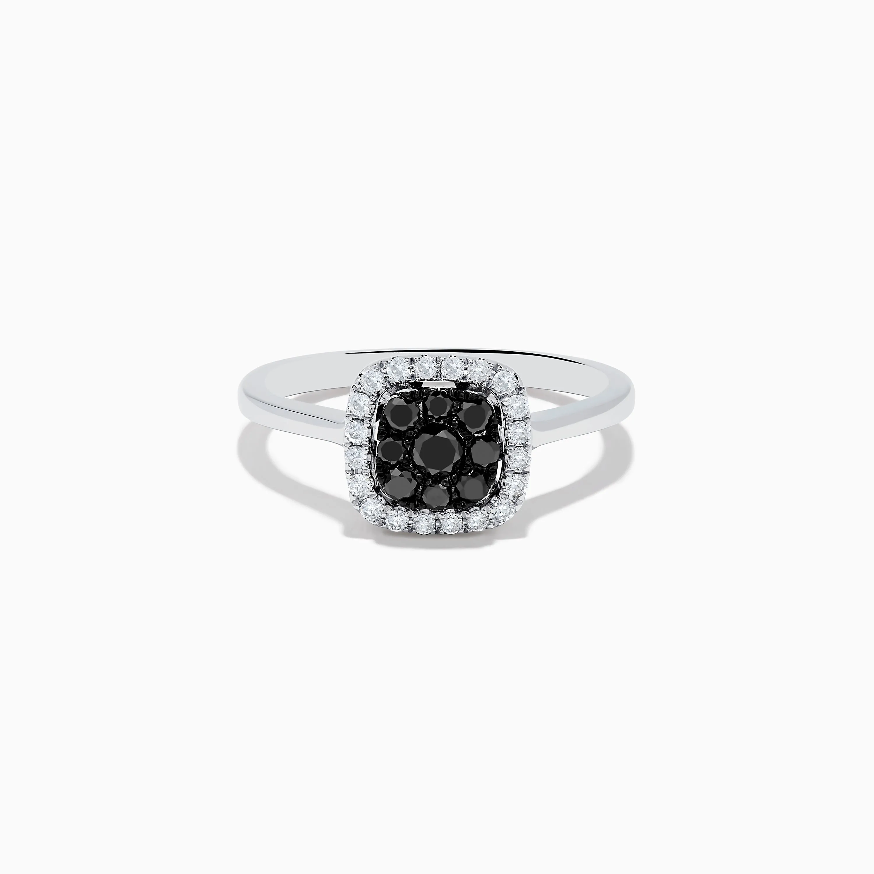 14K White Gold White and Black Diamond Ring sold by Effy