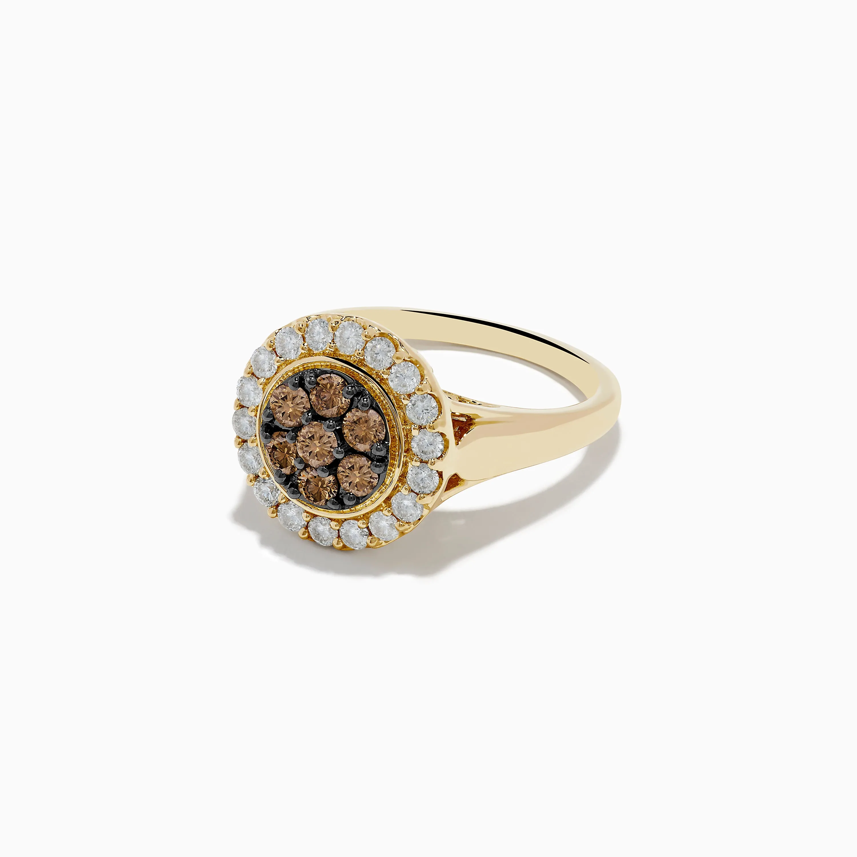 14K Yellow Gold Espresso and White Diamond Ring sold by Effy product image thumbnail 2