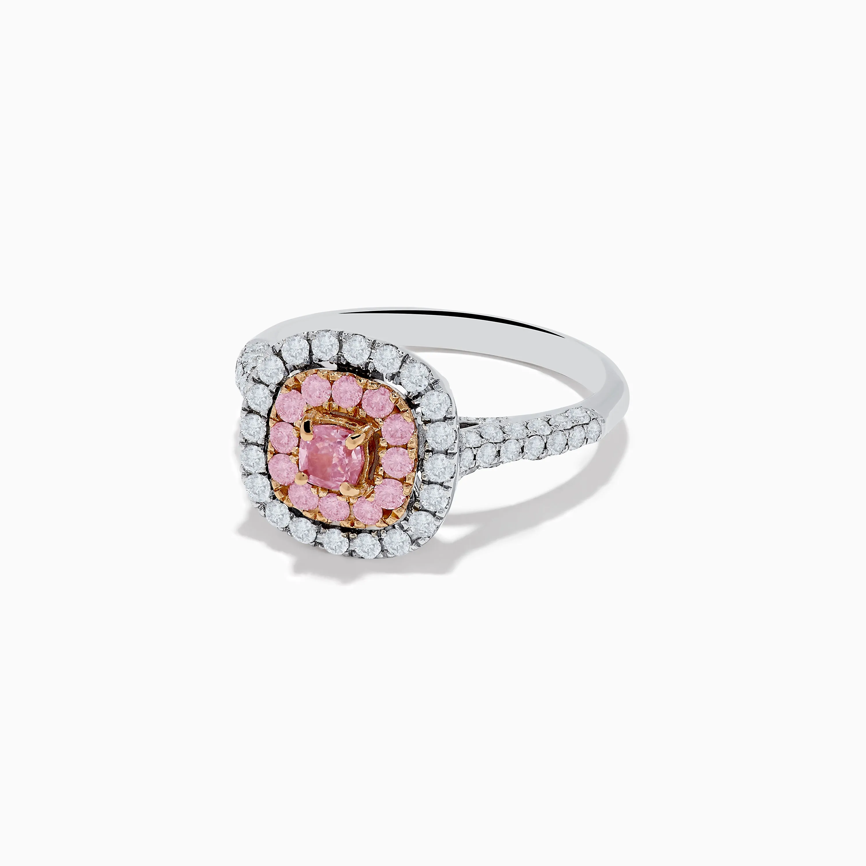 18K Two Tone Gold White and Pink Diamond Ring sold by Effy product image thumbnail 2