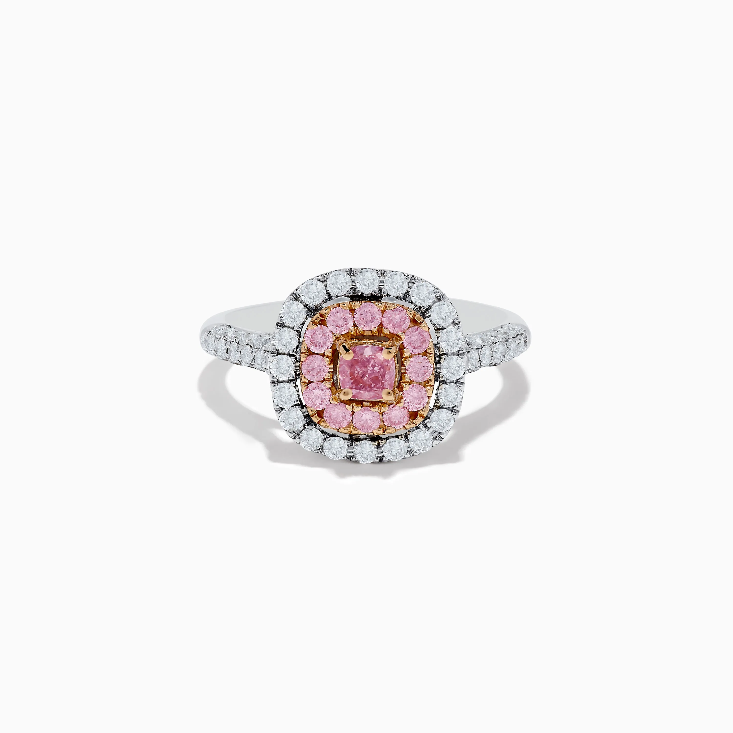 18K Two Tone Gold White and Pink Diamond Ring sold by Effy