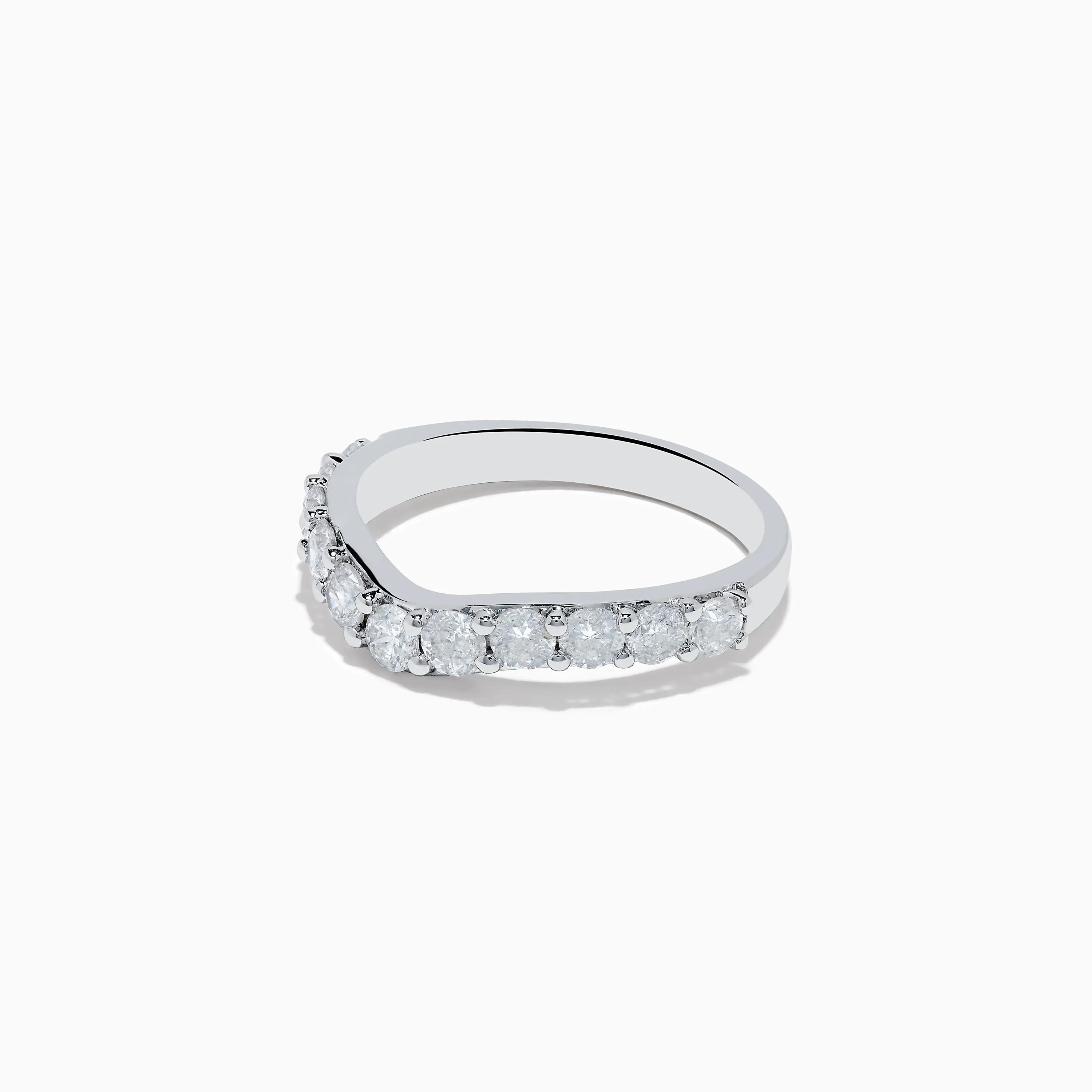 14K White Gold Contoured Diamond Stacking Band 0.95 TCW sold by Effy product image thumbnail 2