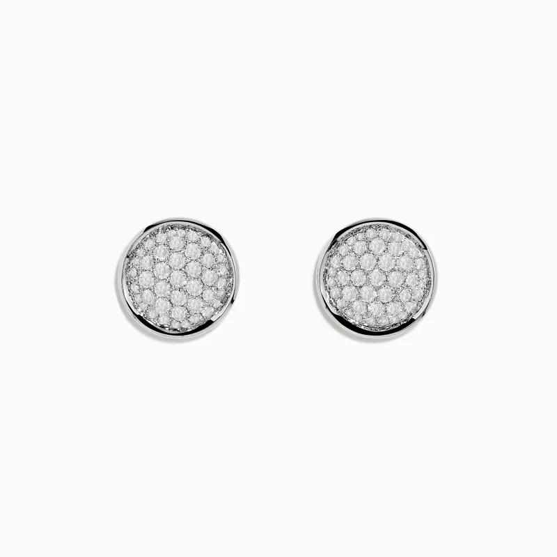 14K White Gold Diamond Earrings sold by Effy