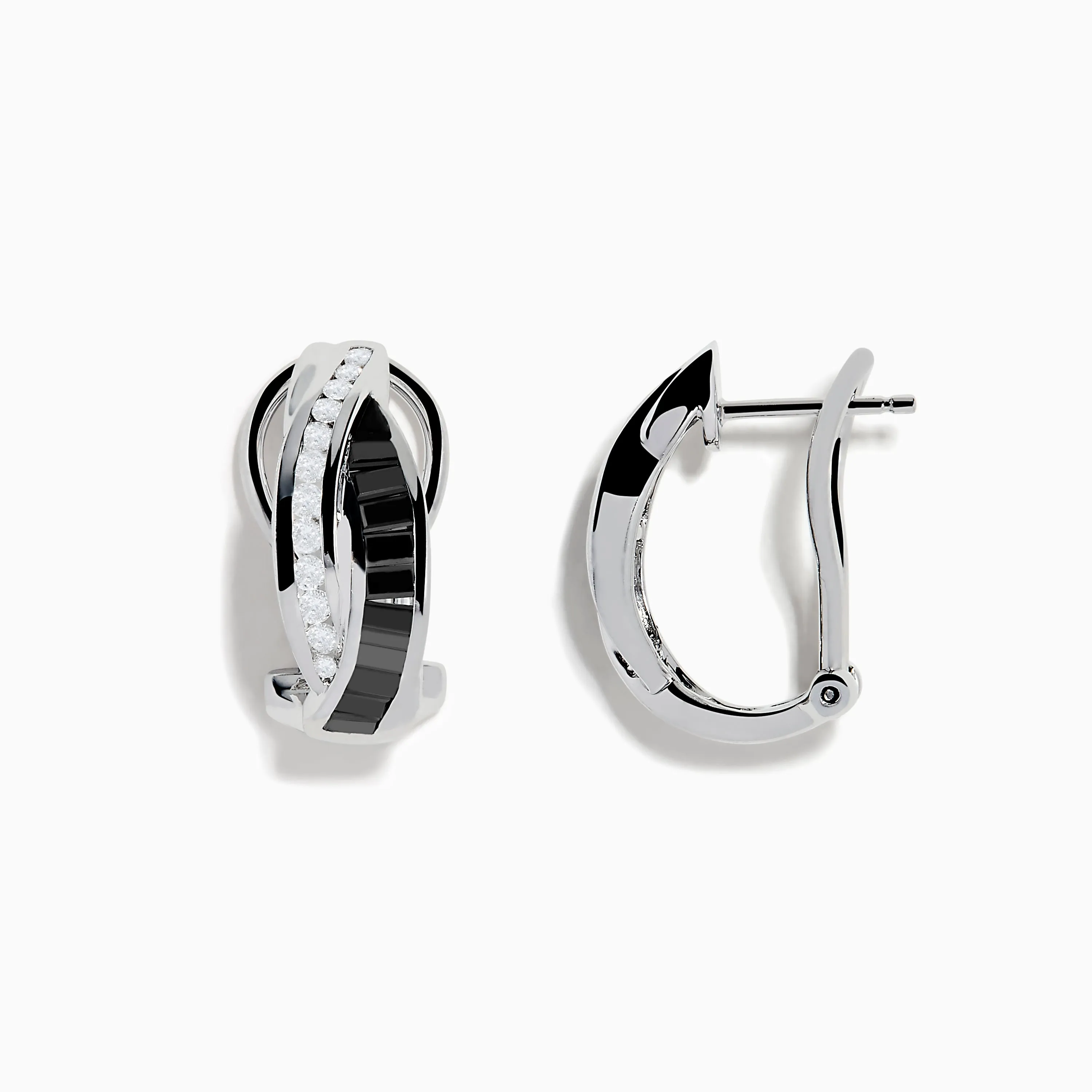 14K White Gold White and Black Diamond Earrings sold by Effy product image thumbnail 2