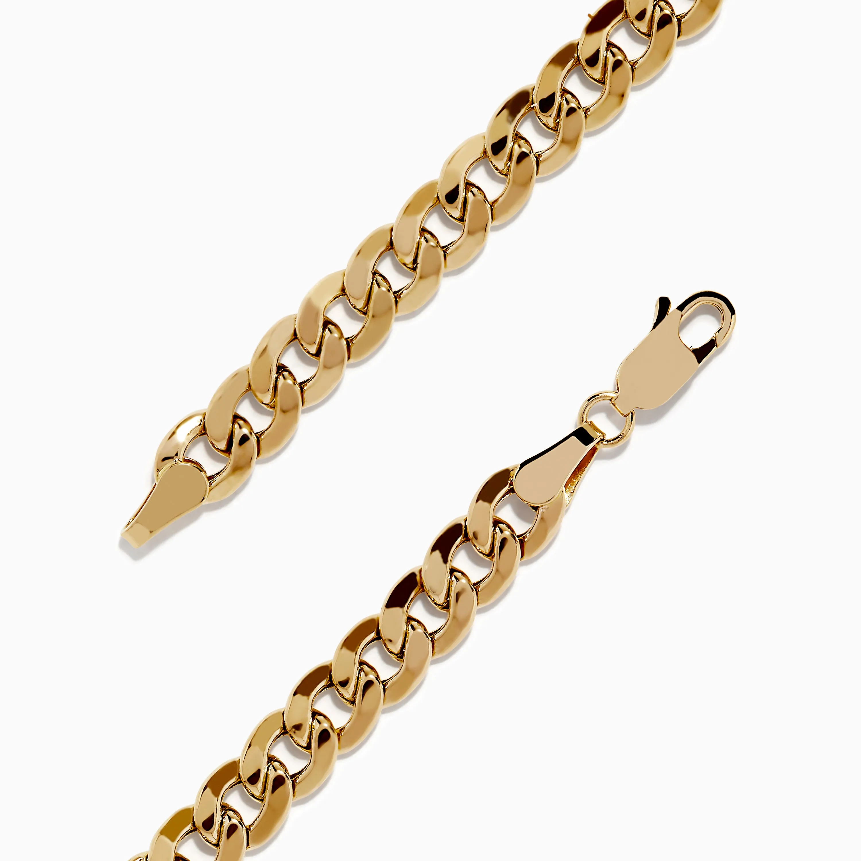 Men's 14K Yellow Gold Black and White Diamond Evil Eye Chain Bracelet 8.75" sold by Effy product image thumbnail 2
