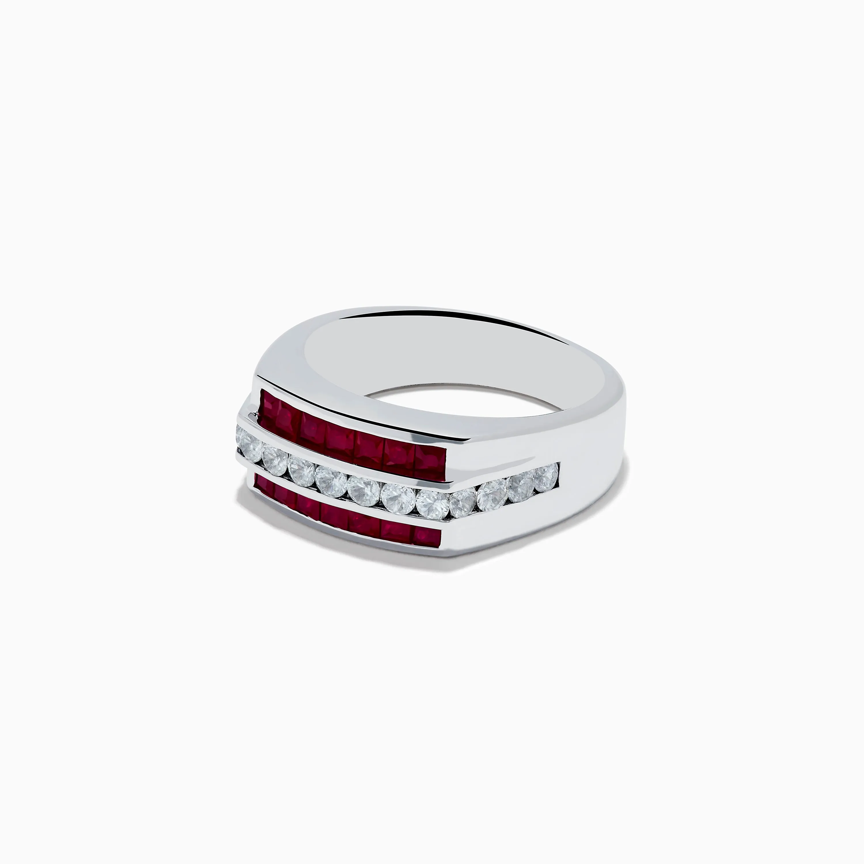 Men's 925 Sterling Silver Ruby and White Sapphire Ring sold by Effy product image thumbnail 2