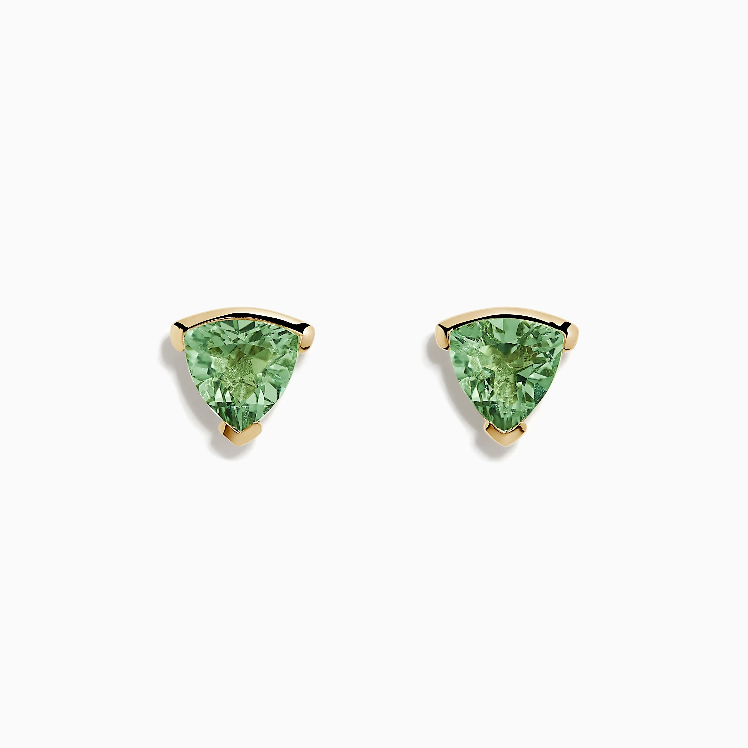 14K Yellow Gold Green Amethyst Stud Earrings sold by Effy