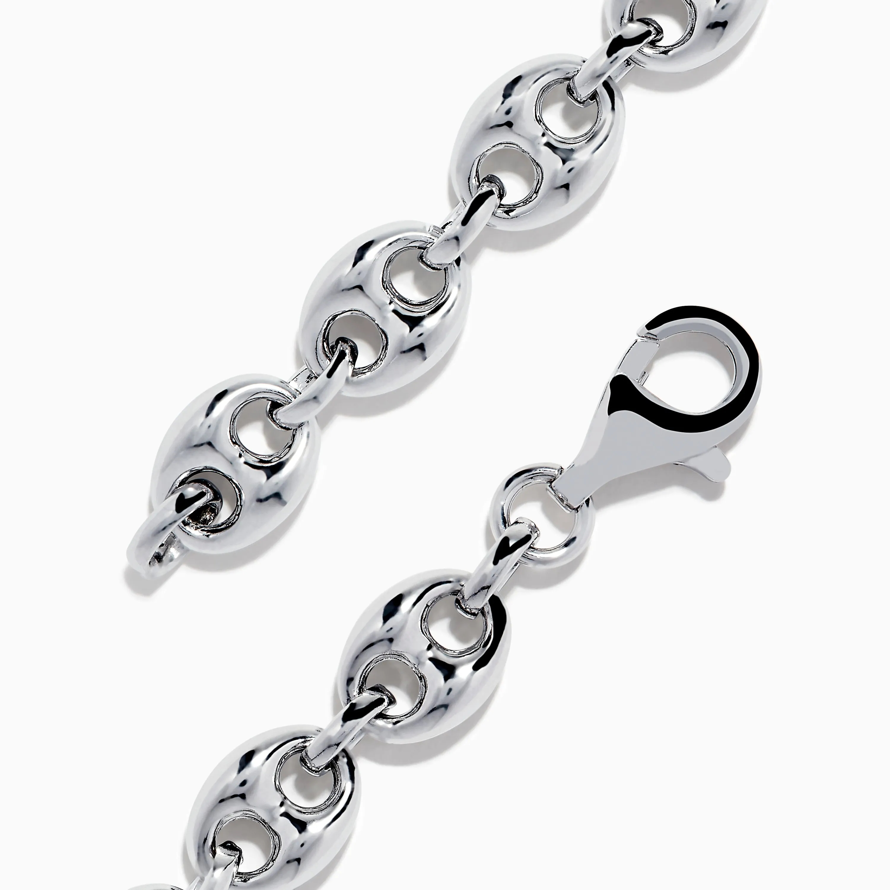 Men's 925 Sterling Silver Puffed Mariner Link Chain Bracelet sold by Effy product image thumbnail 2
