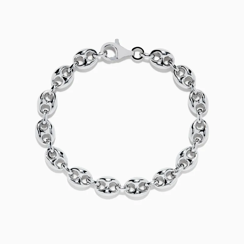 Men's 925 Sterling Silver Puffed Mariner Link Chain Bracelet sold by Effy