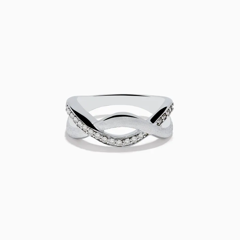 925 Sterling Silver Diamond Ring sold by Effy