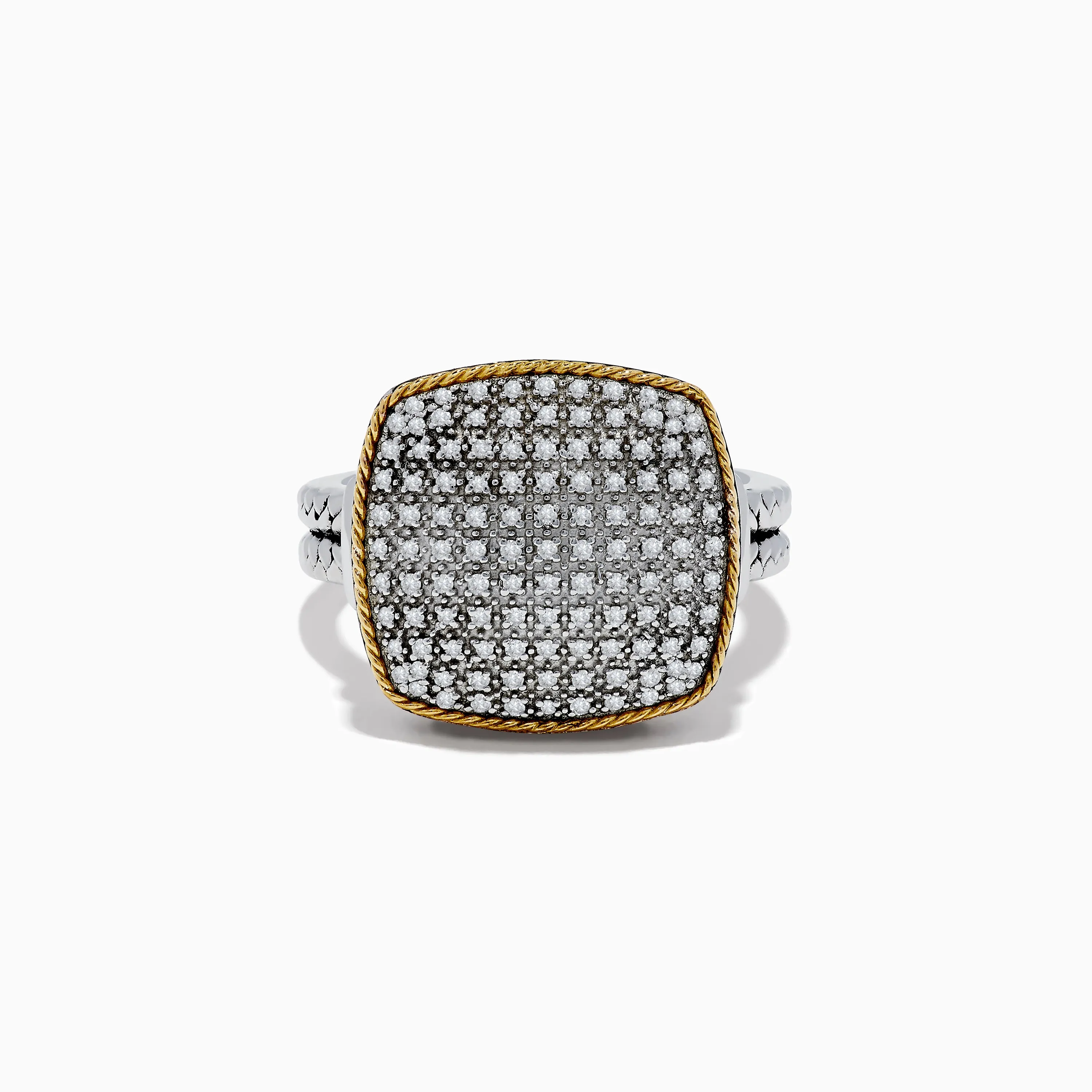 925 Sterling Silver/18K Yellow Gold Diamond Ring sold by Effy